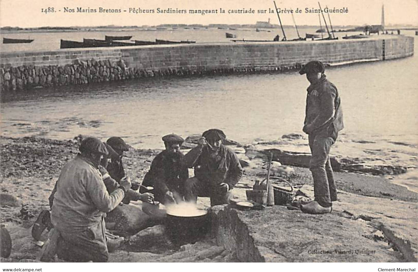 Nos Marins Bretons - Pêcheurs Sardiniers Mangeant La Cautriade Sur La Grève De SAINT GUENOLE - Très Bon état - Sonstige & Ohne Zuordnung