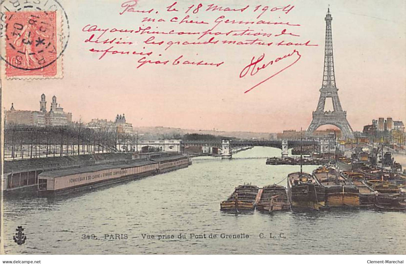 PARIS - Vue Prise Du Pont De Grenelle - Très Bon état - Paris (07)