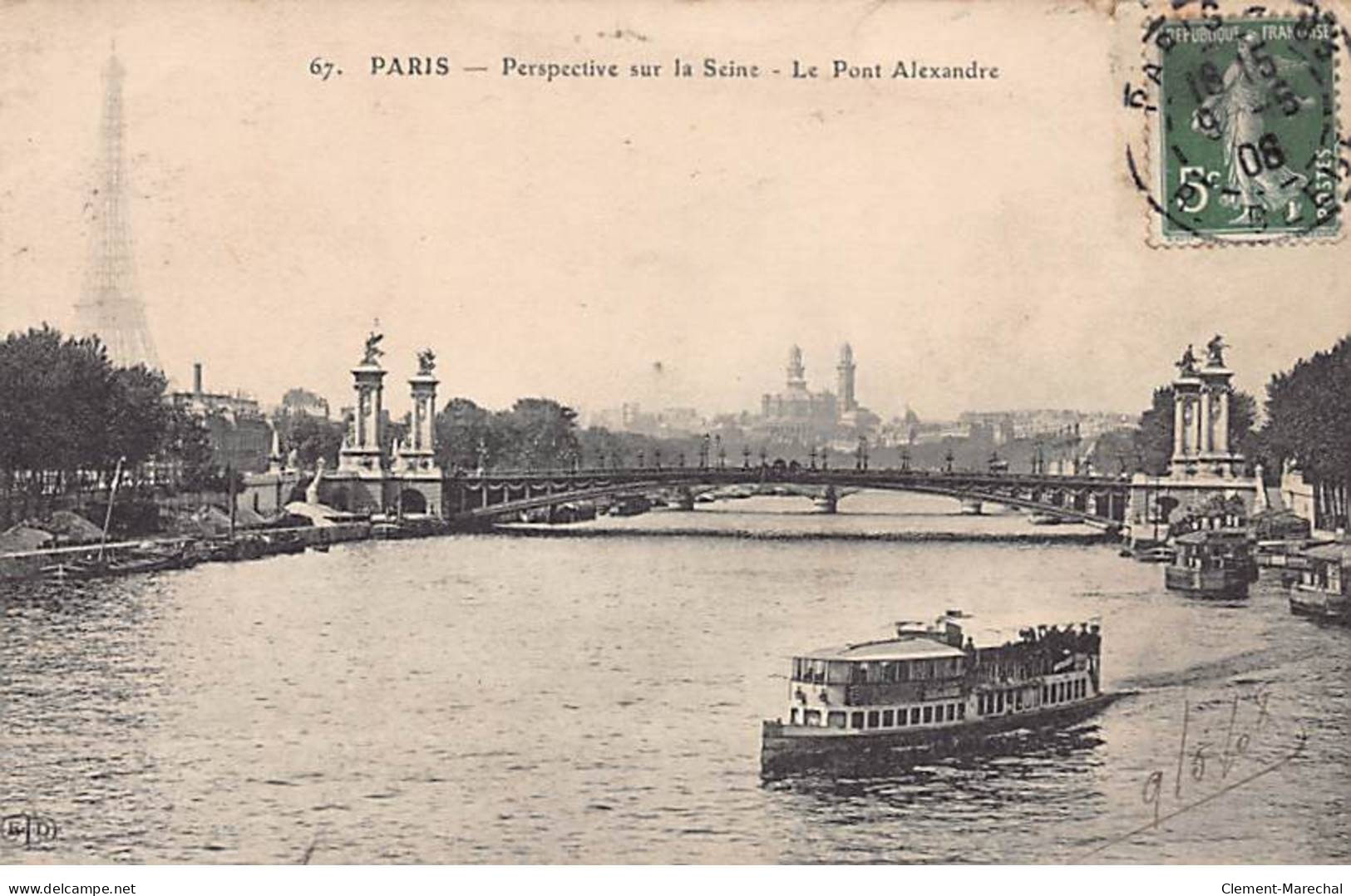 PARIS - Perspective Sur La Seine - Le Pont Alexandre - Très Bon état - District 07