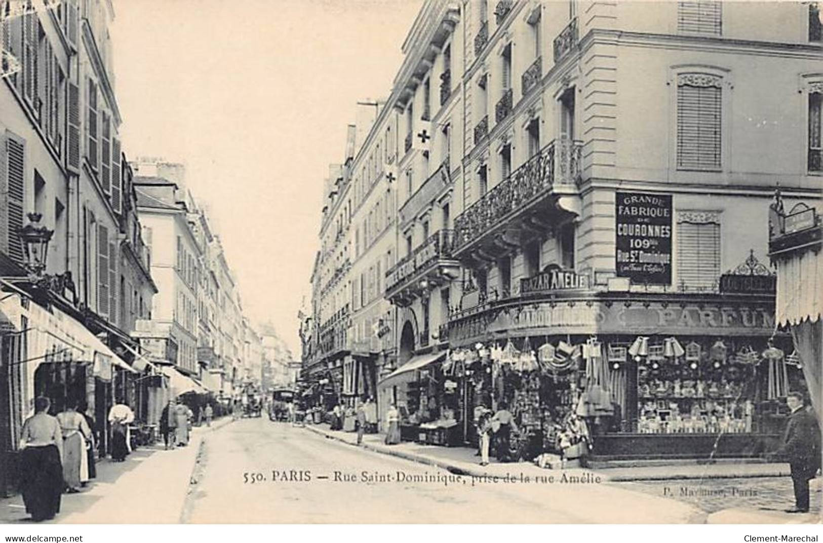 PARIS - Rue Saint Dominique, Prise De La Rue Amélie - état - Arrondissement: 07