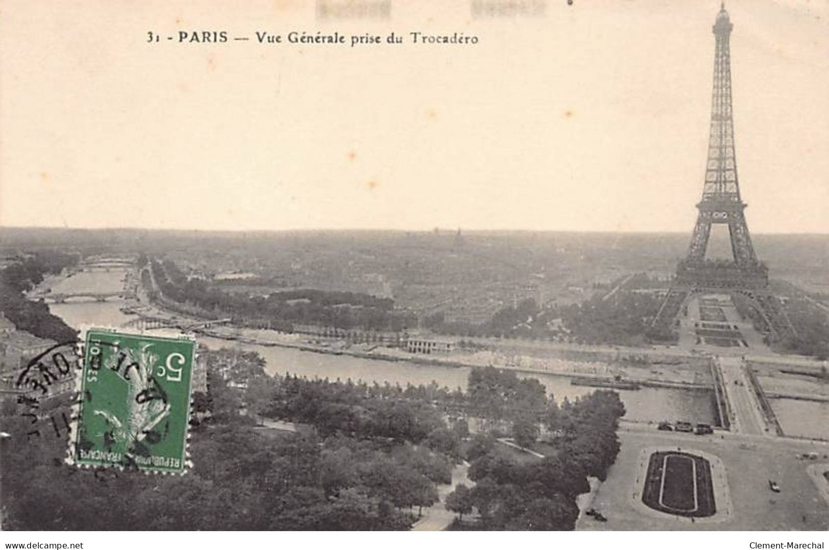 PARIS - Vue Générale Prise Du Trocadéro - Très Bon état - Distretto: 07