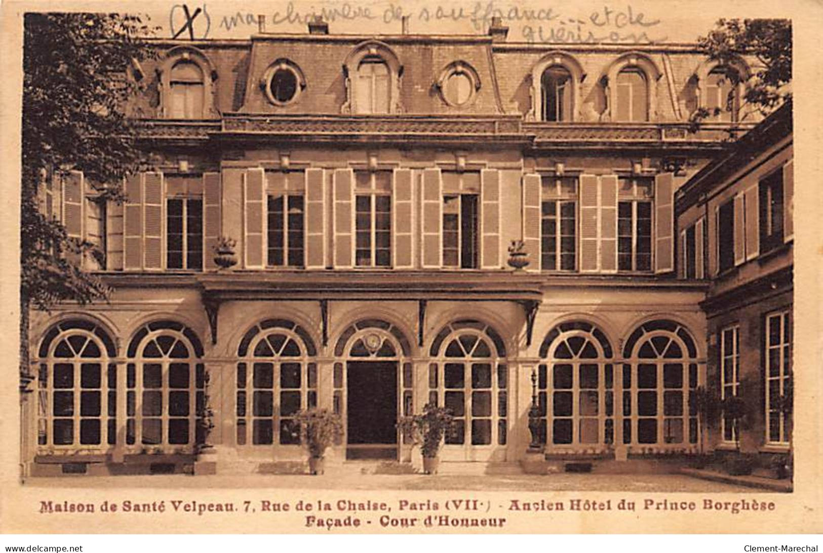 PARIS - Maison De Santé Velpeau - Ancien Hôtel Du Prince Borghèse - Cour D'Honneur - Très Bon état - Distrito: 07