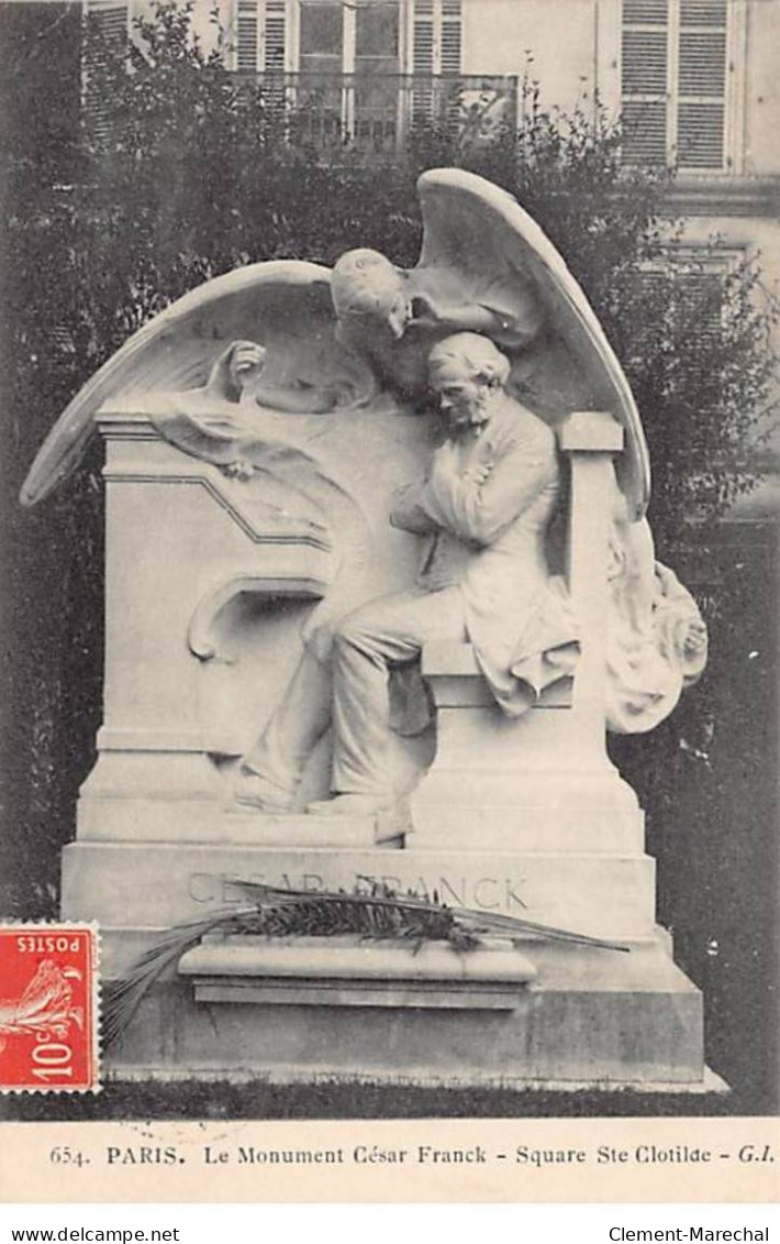 PARIS - Le Monument César Franck - Square Sainte Clotilde - Très Bon état - Paris (07)