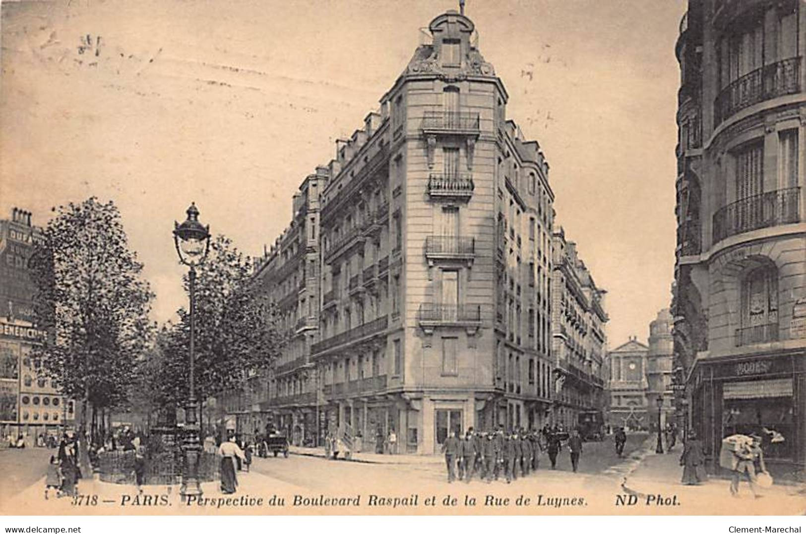 PARIS - Perspective Du Boulevard Raspail Et De La Rue De Luynes - Très Bon état - Paris (07)