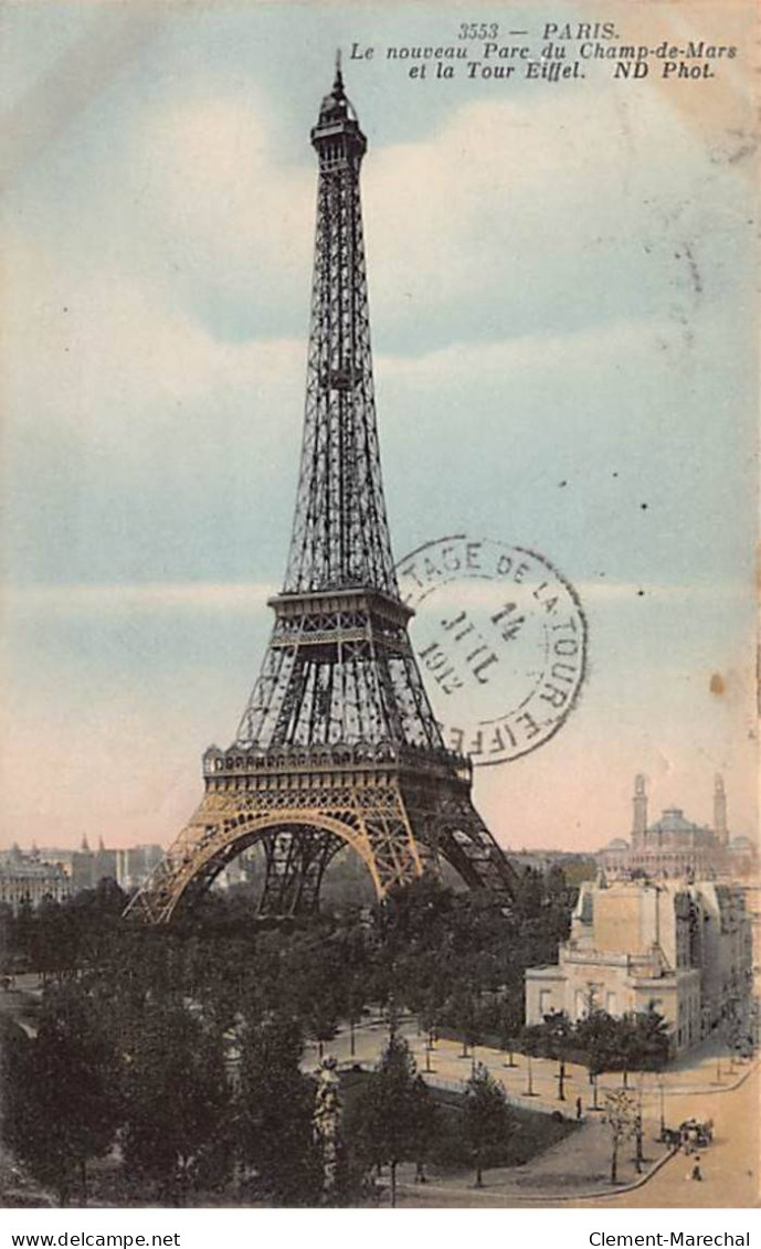 PARIS - Le Nouveau Parc Du Champ De Mars Et La Tour Eiffel - Très Bon état - Arrondissement: 07