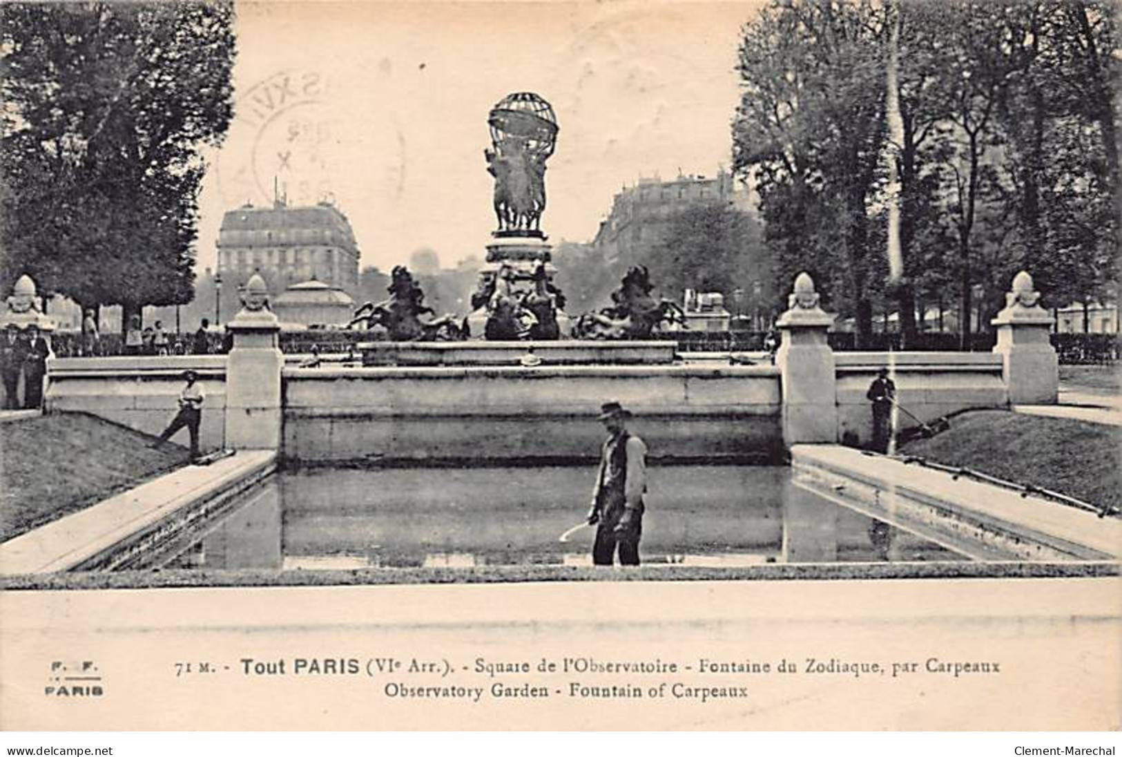PARIS - Square De L'Observatoire - Fontaine Du Zodiaque - F. F. - Très Bon état - Paris (06)