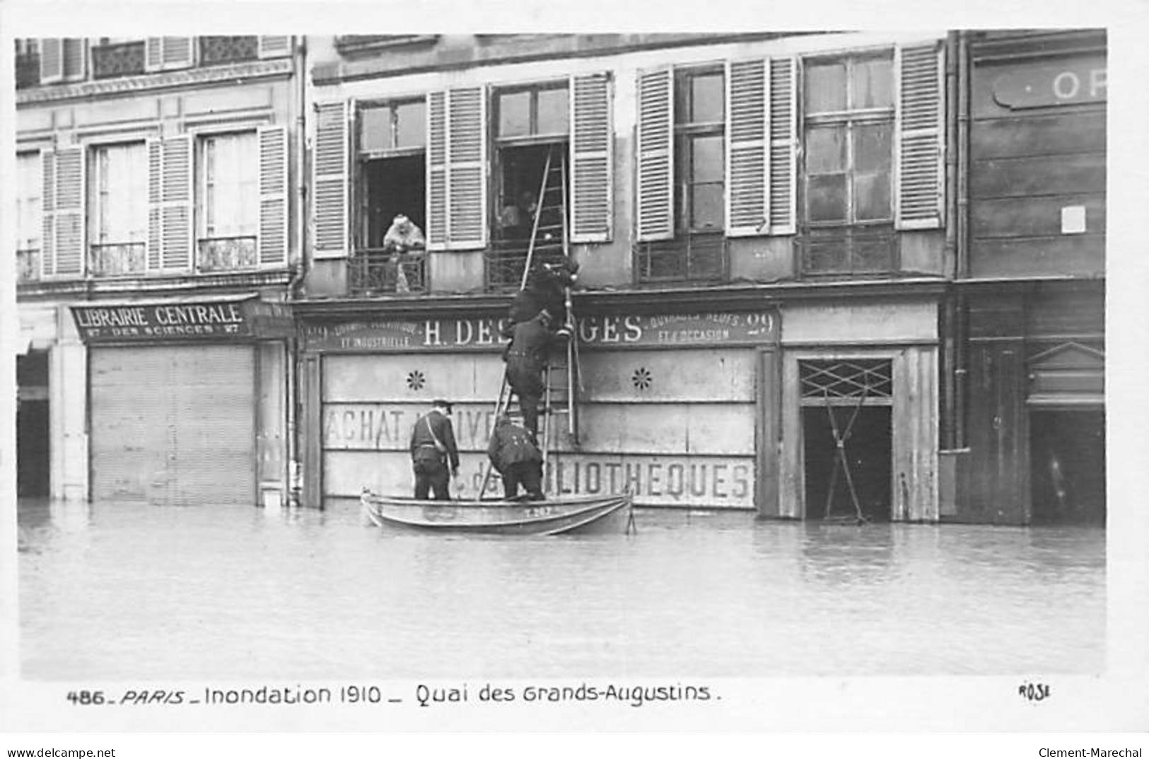 PARIS - Inondation 1910 - Quai Des Grands Augustins - Très Bon état - Paris (06)