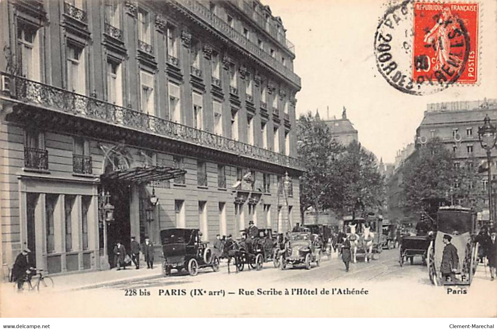 PARIS - Rue Scribe à L'Hôtel De L'Athénée - Très Bon état - Paris (09)