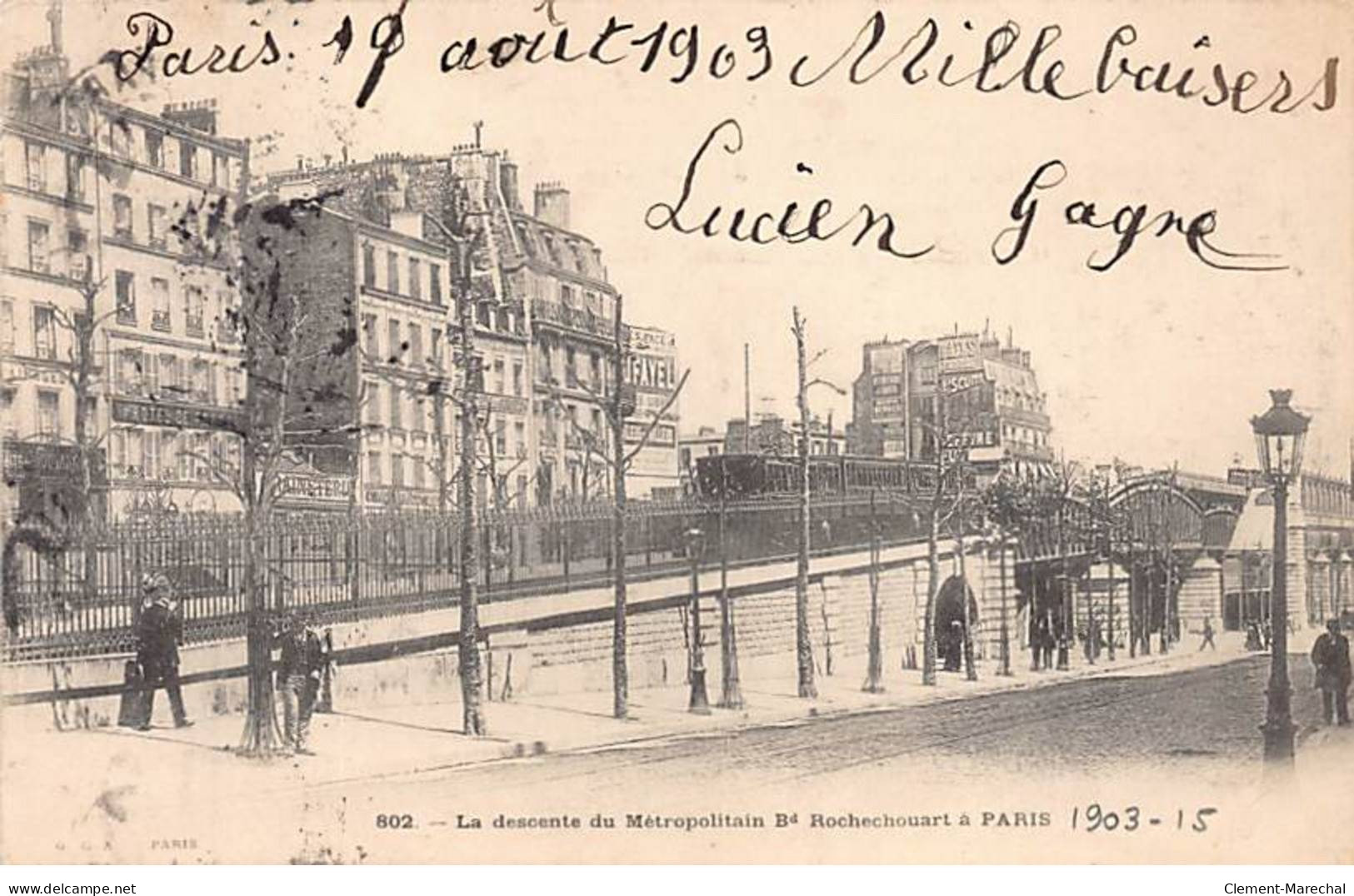 PARIS - La Descente Du Métropolitain Boulevard Rochechouart - Très Bon état - Distretto: 09