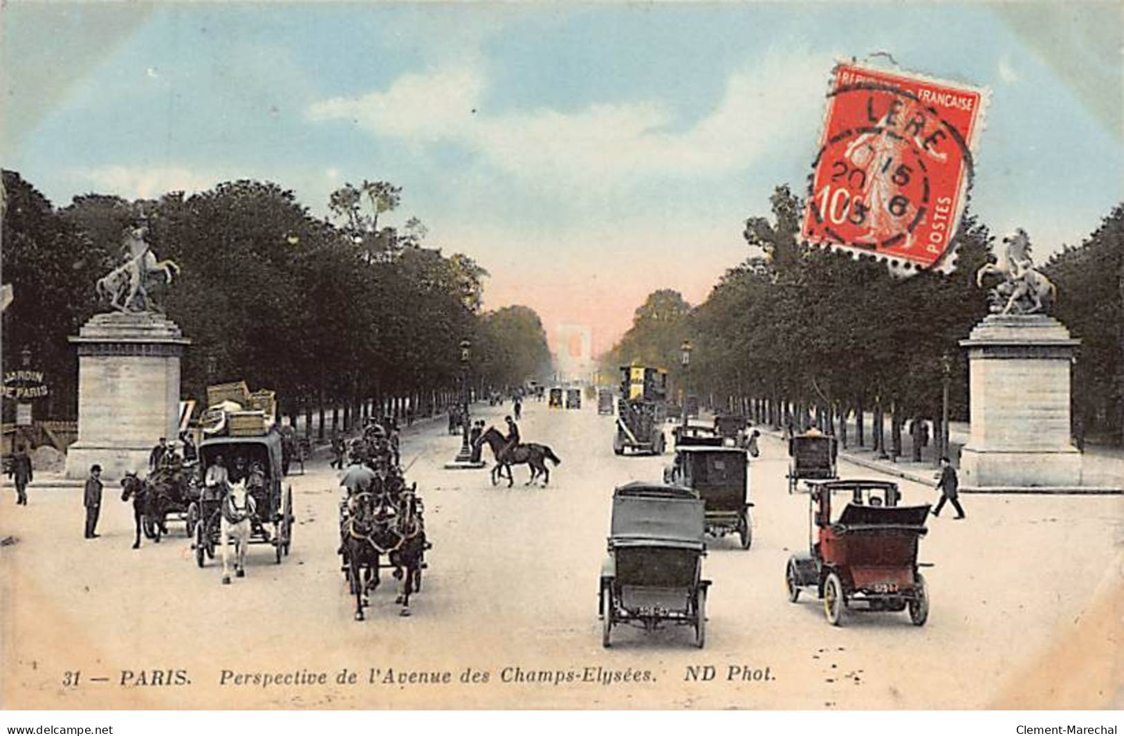 PARIS - Perspective De L'Avenue Des Champs Elysées - Très Bon état - District 08