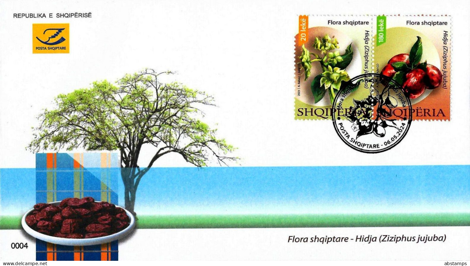 Albania Stamps 2023. Flora: Ziziphus Jujuba. Fruit. Flower. FDC MNH - Albania