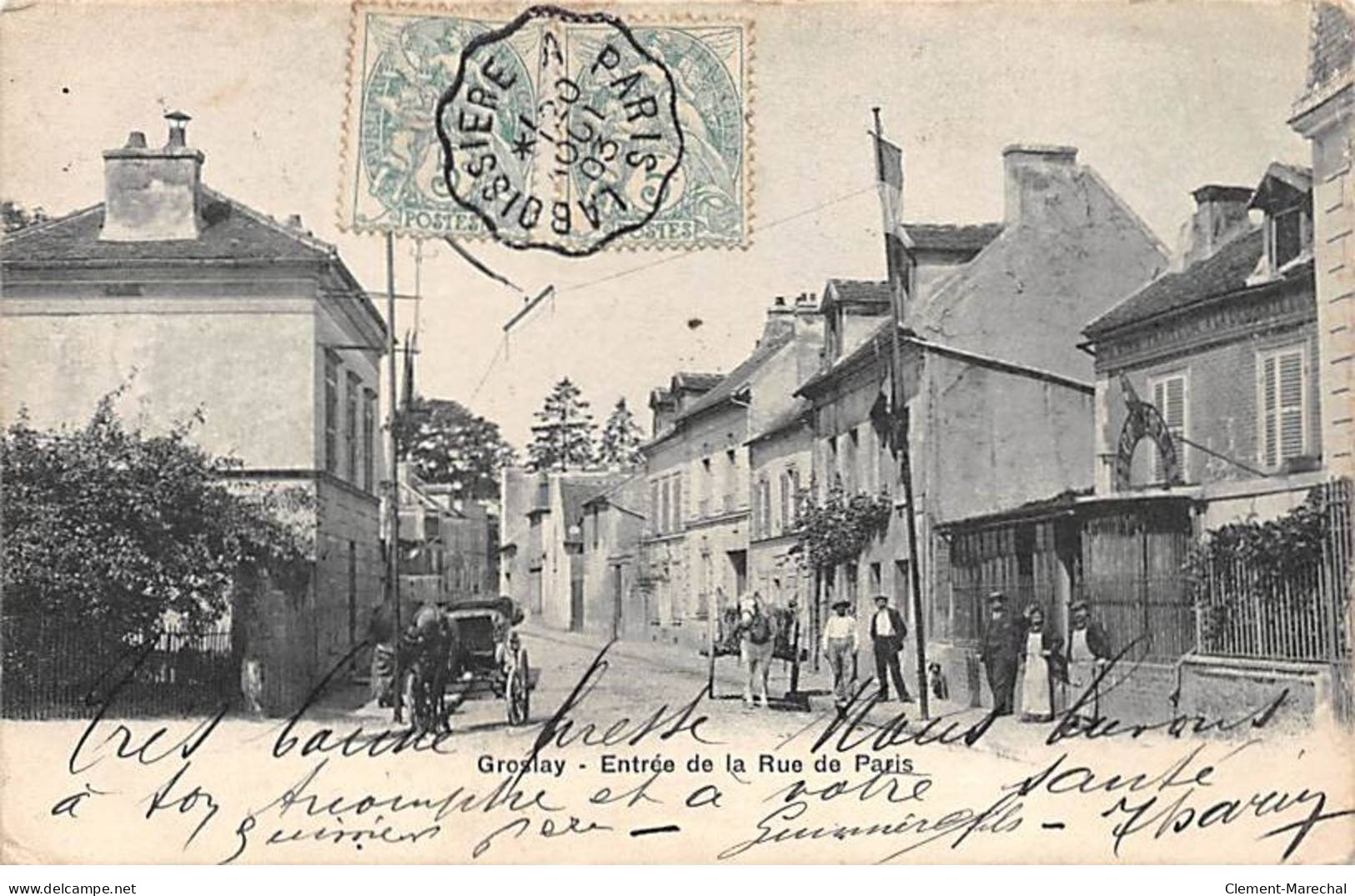 GROSLAY - Entrée De La Rue De Paris - état - Groslay