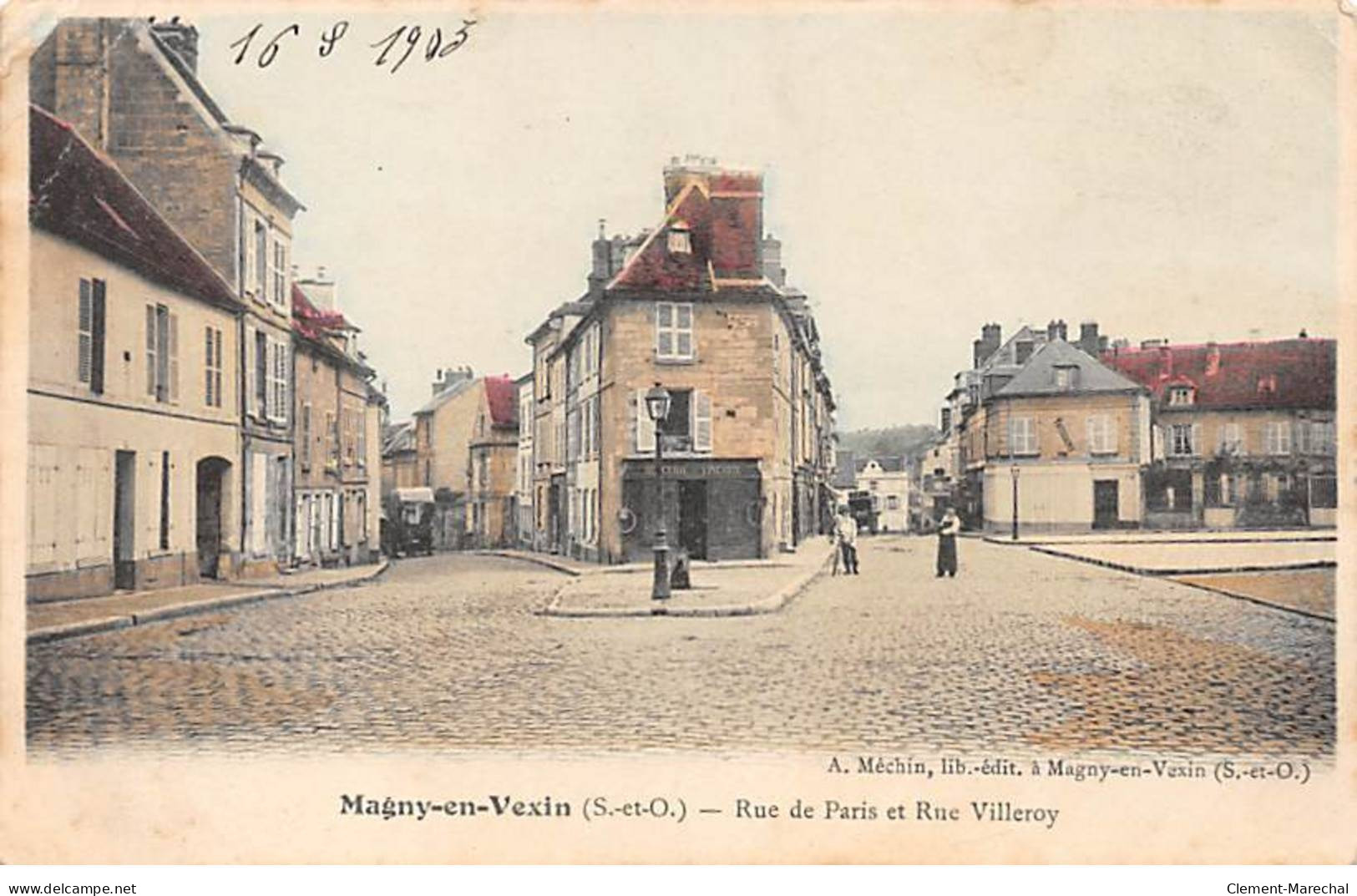 MAGNY EN VEXIN - Rue De Paris Et Rue Villeroy - Très Bon état - Magny En Vexin