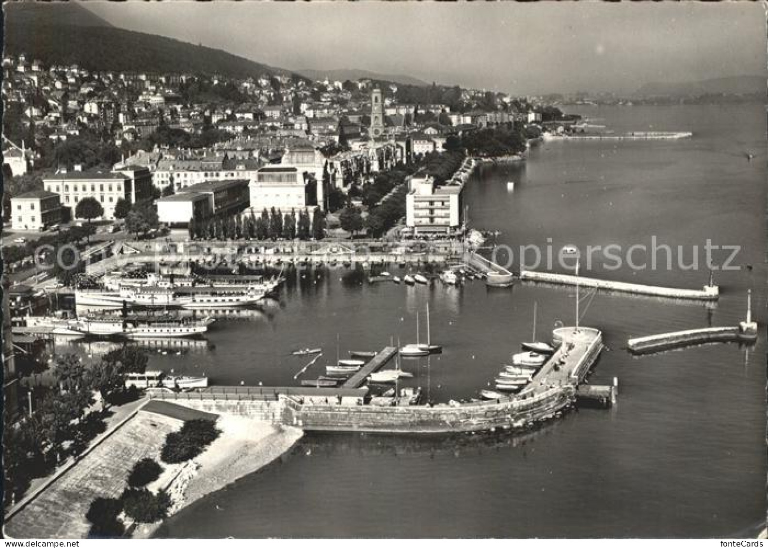 11648555 Neuchatel NE Hafen Luftaufnahme Neuchatel - Autres & Non Classés