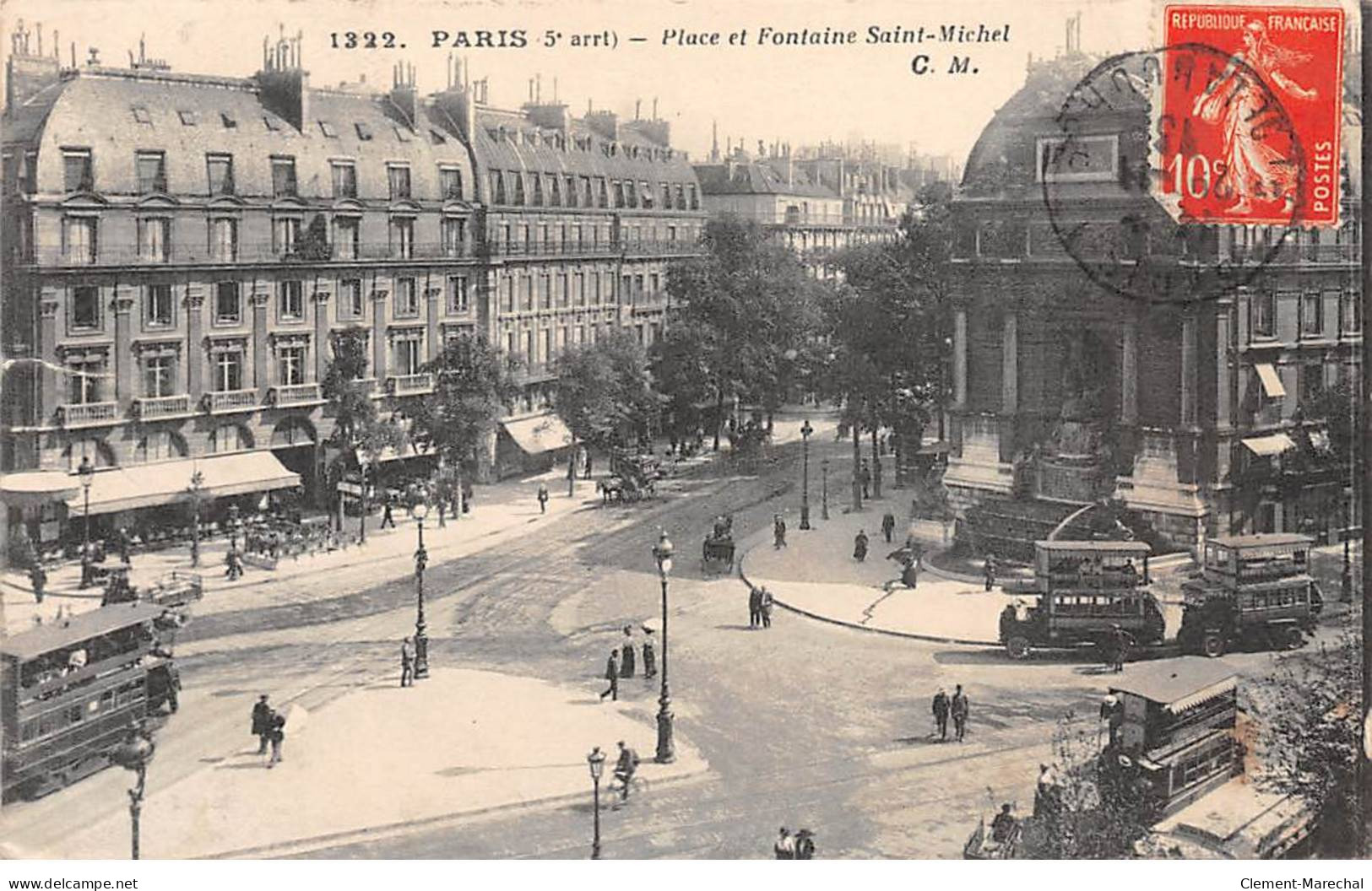 PARIS - Place Et Fontaine Saint Michel - état - Arrondissement: 05