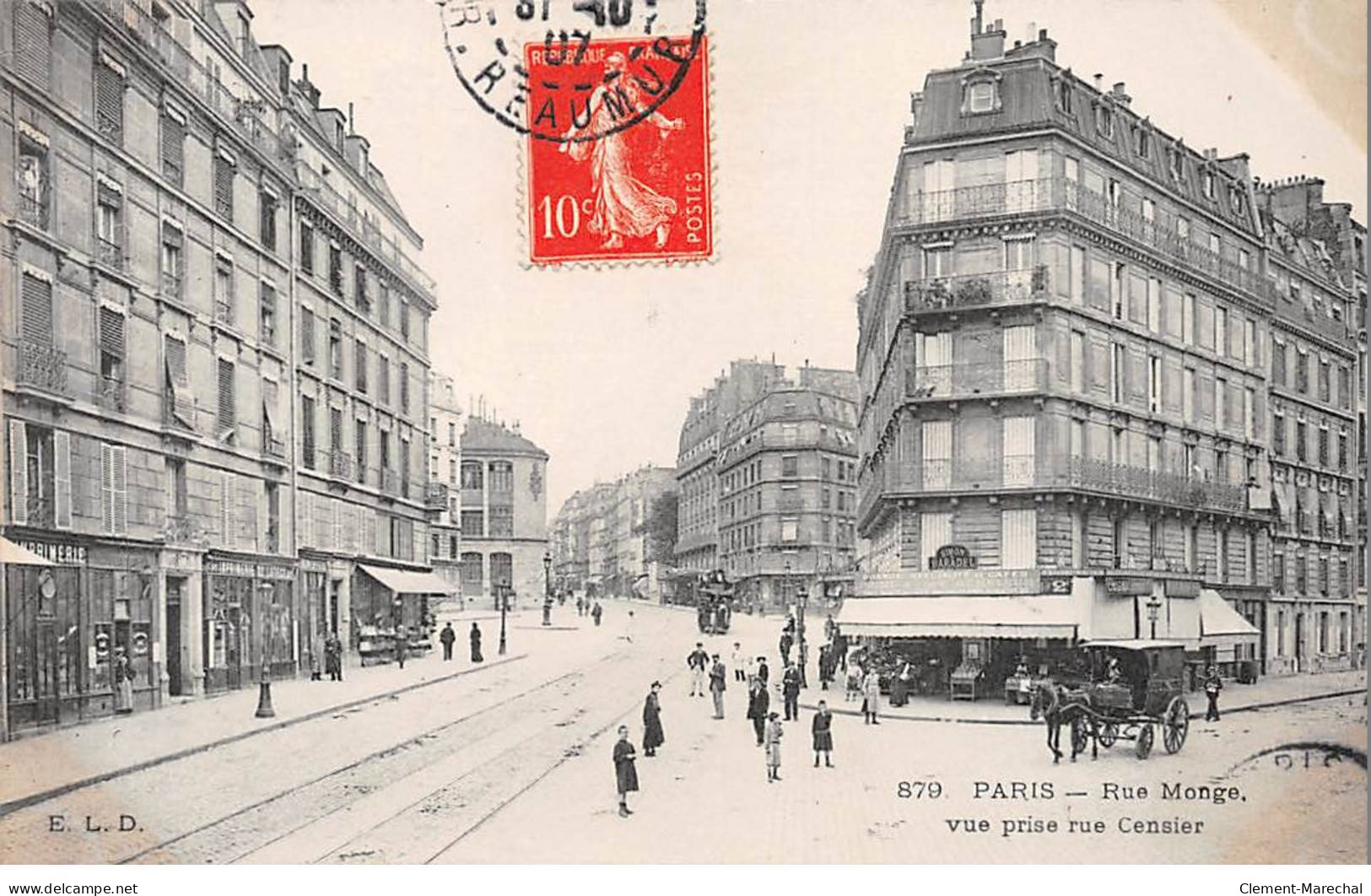 PARIS - Rue Monge Vue Prise Rue Censier - Très Bon état - Arrondissement: 05