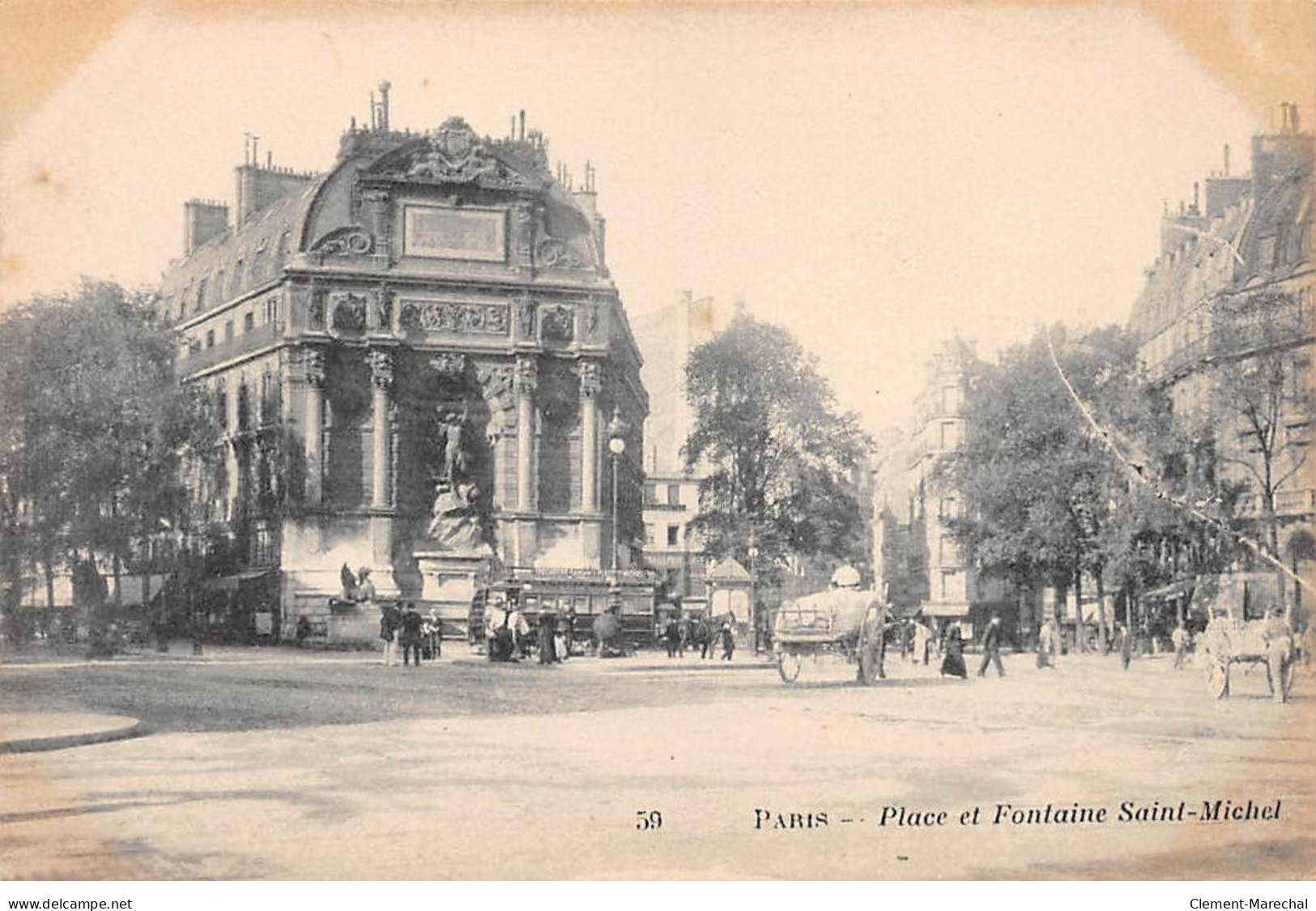 PARIS - Place Et Fontaine Saint Michel - Très Bon état - Paris (05)