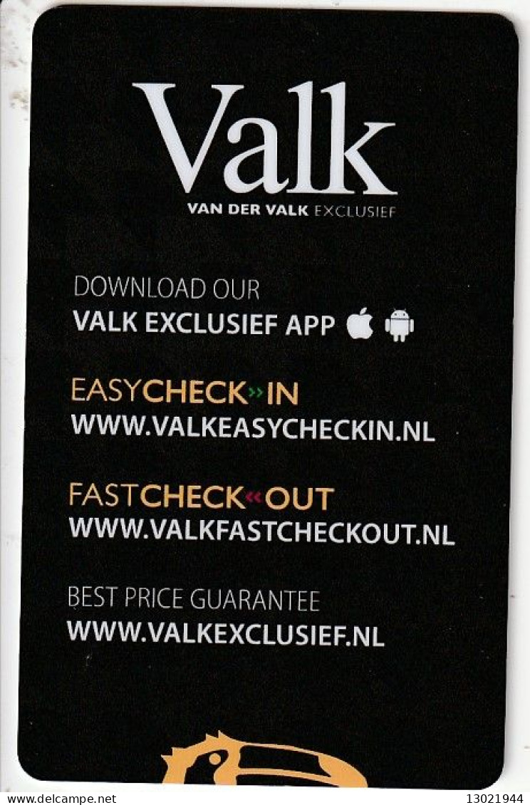 OLANDA  KEY HOTEL  Valk - Van Der Valk Exclusief - Easy Check-in - Hotel Keycards