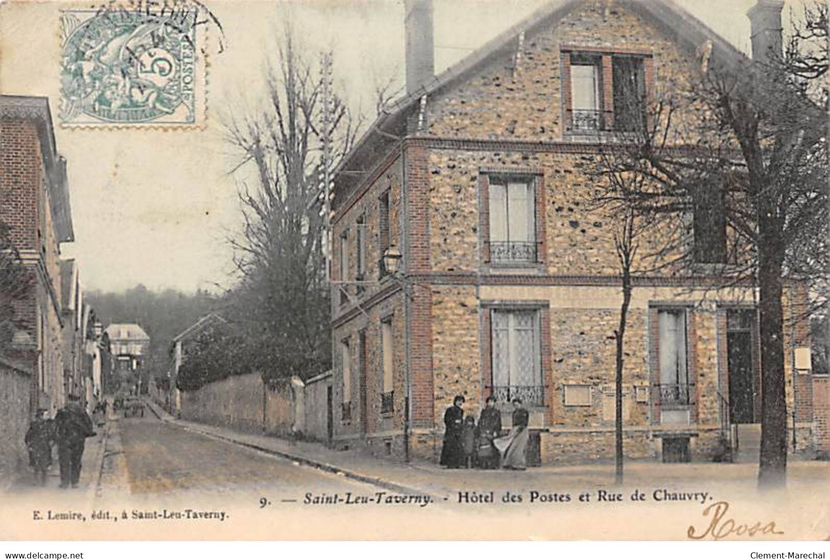 SAINT LEU - TAVERNY - Hôtel Des Postes Et Rue De Chauvry - Très Bon état - Saint Leu La Foret