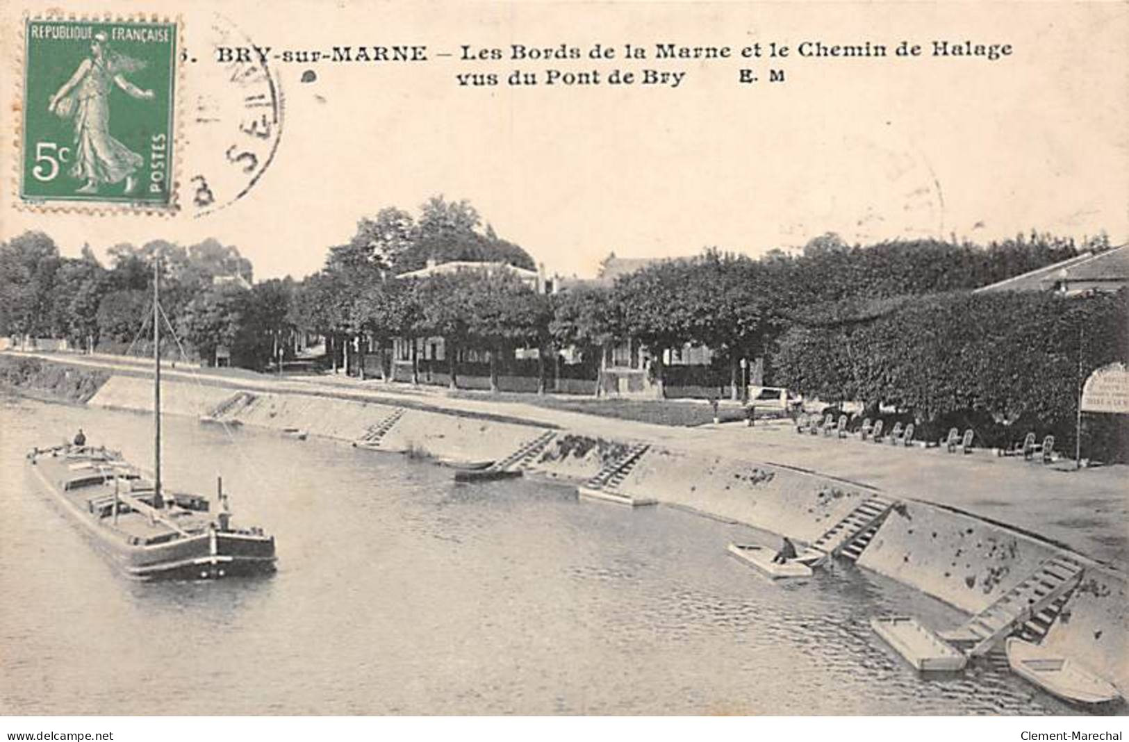 BRY SUR MARNE - Les Bords De La Marne Et Le Chemin De Halage Vus Du Pont De Bry - Très Bon état - Bry Sur Marne