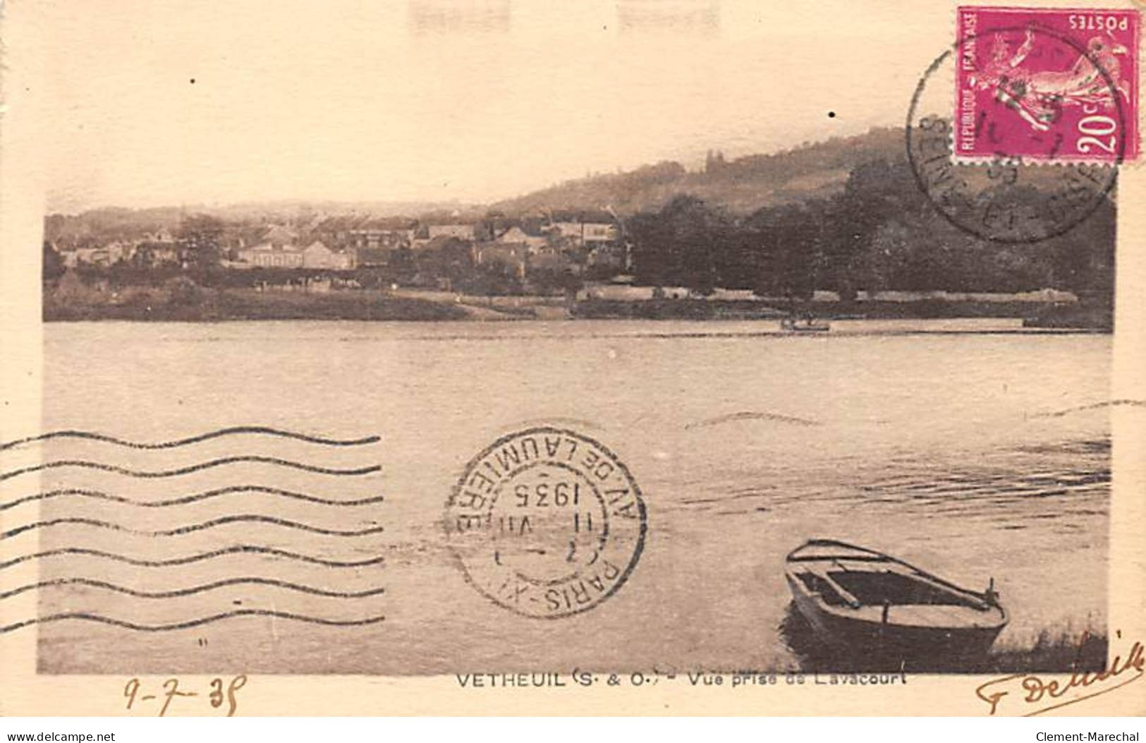 VETHEUIL - Vue Prise De Lavacourt - Très Bon état - Vetheuil