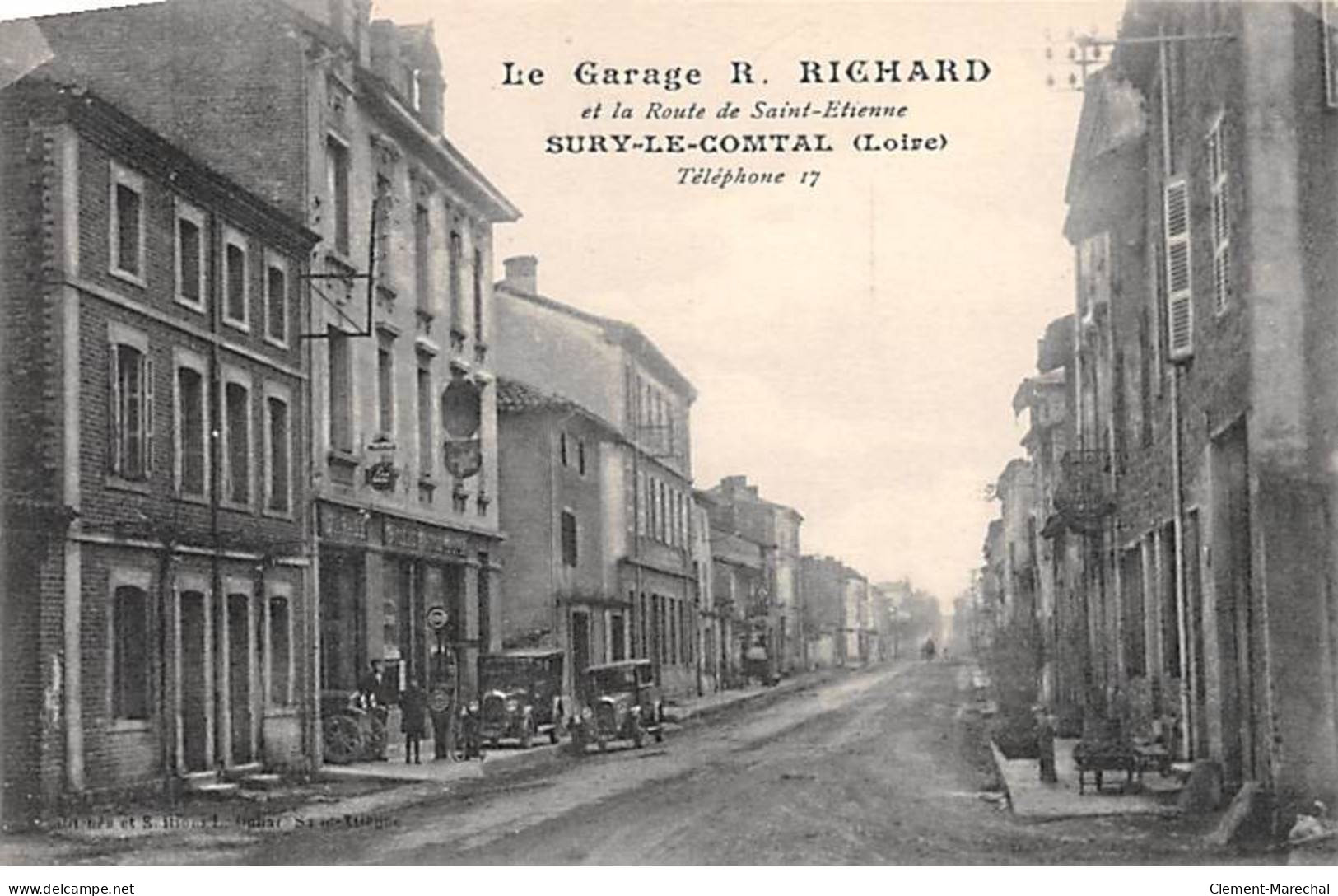 SURY LE COMTAL - Le Garage R. Richard Et La Route De Saint Etienne - Très Bon état - Other & Unclassified
