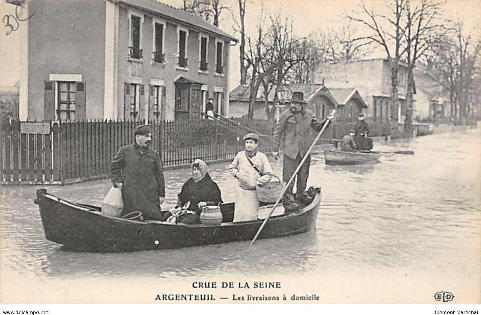 ARGENTEUIL - Crue De La Seine - Les Livraisons à Domicile - Très Bon état - Argenteuil