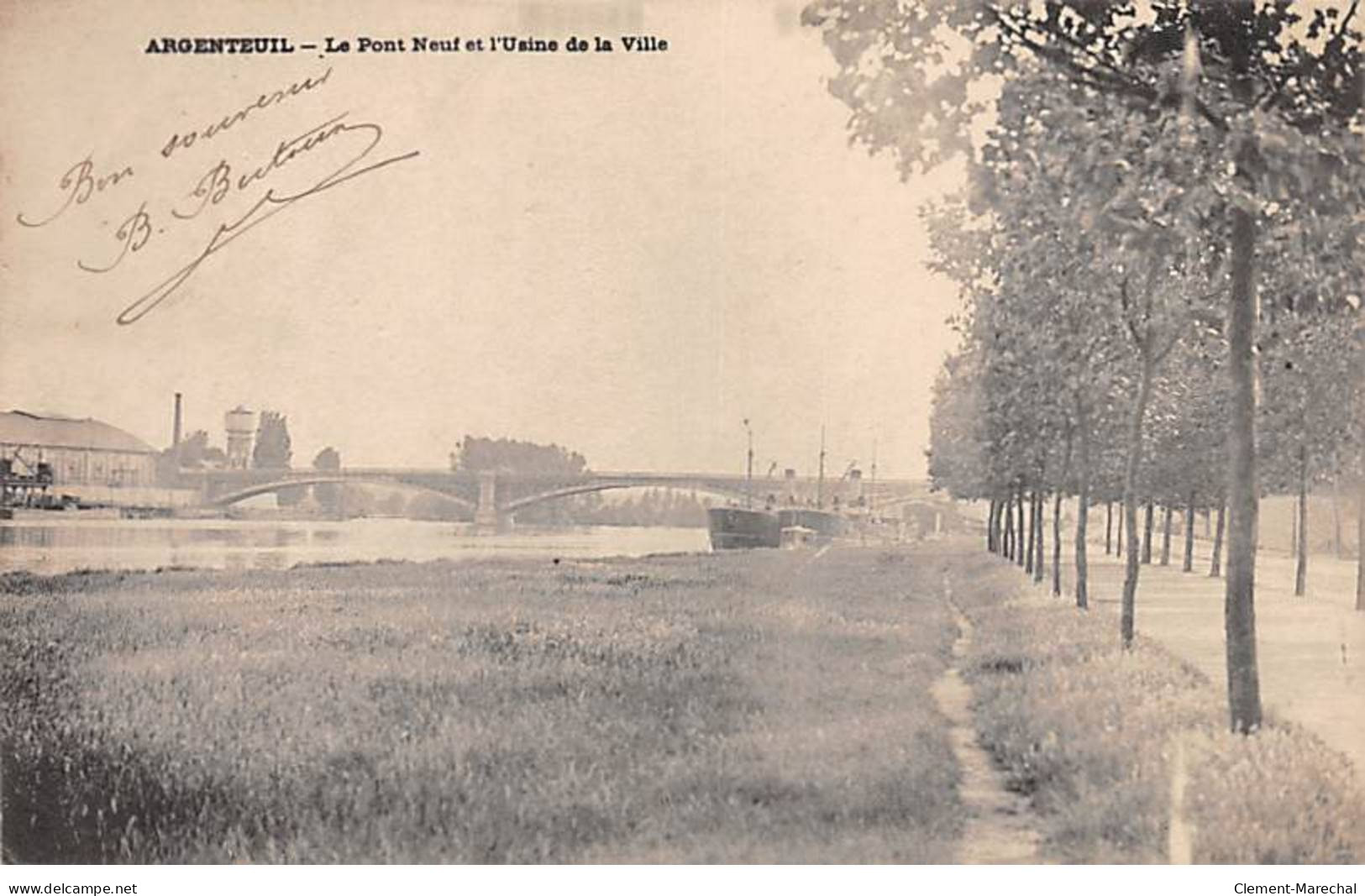 ARGENTEUIL - Le Pont Neuf Et L'Usine De La Ville - Très Bon état - Argenteuil