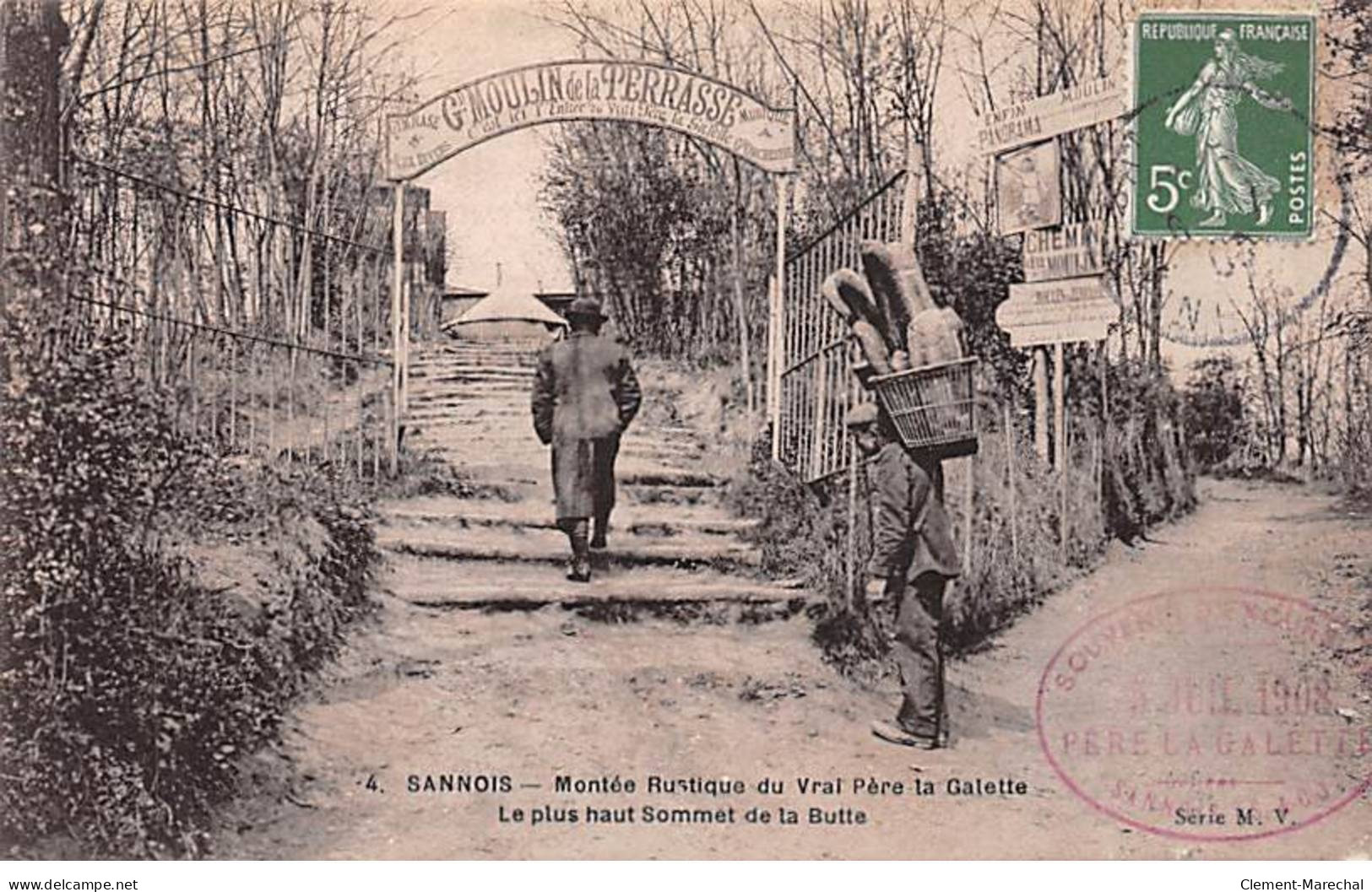 SANNOIS - Montée Rustique Du Vrai Père La Galette - Le Plus Haut Sommet De La Butte - Très Bon état - Sannois