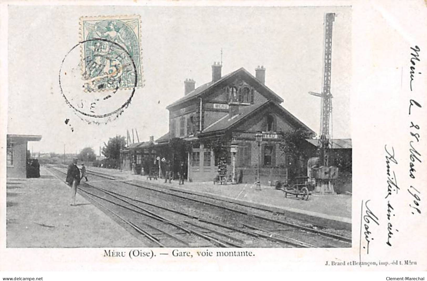 MERU - Gare, Voie Montante - Très Bon état - Meru