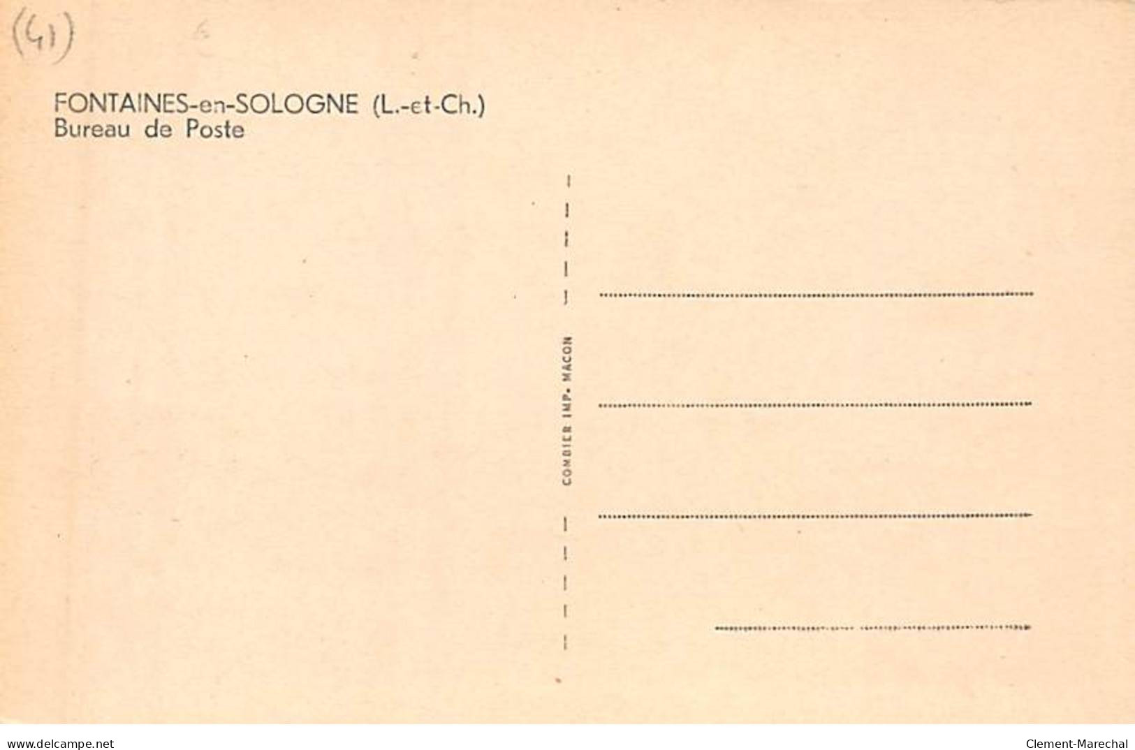 FONTAINES EN SOLOGNE - Bureau De Poste - Très Bon état - Other & Unclassified