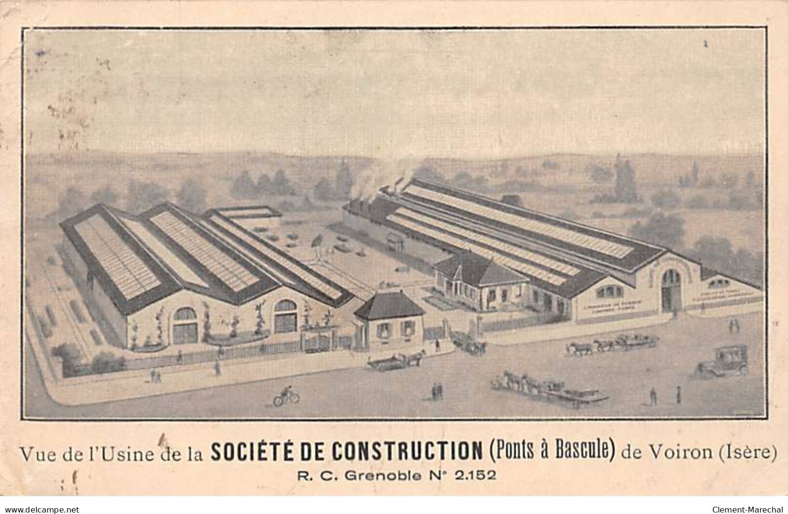 Vue De L'Usine De La Société De Construction De VOIRON - état - Voiron