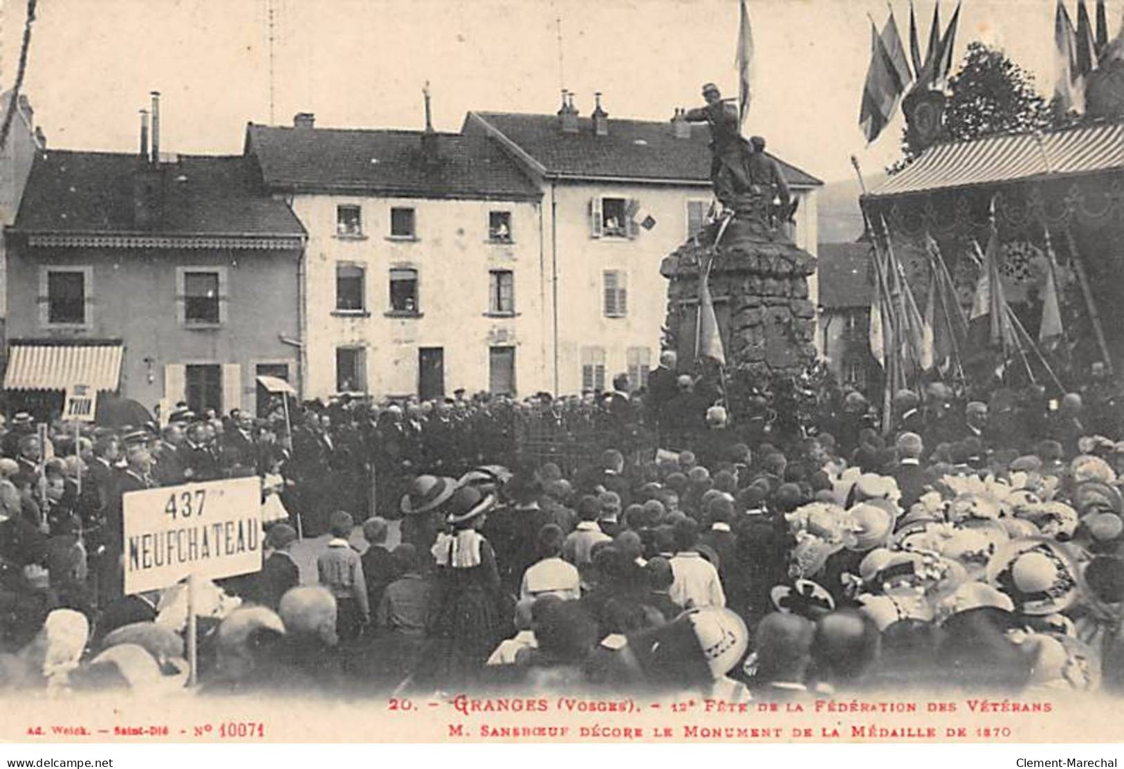 GRANGES - 12e Fête De La Fédération Des Vétérans - M. Saneboeuf - état - Granges Sur Vologne