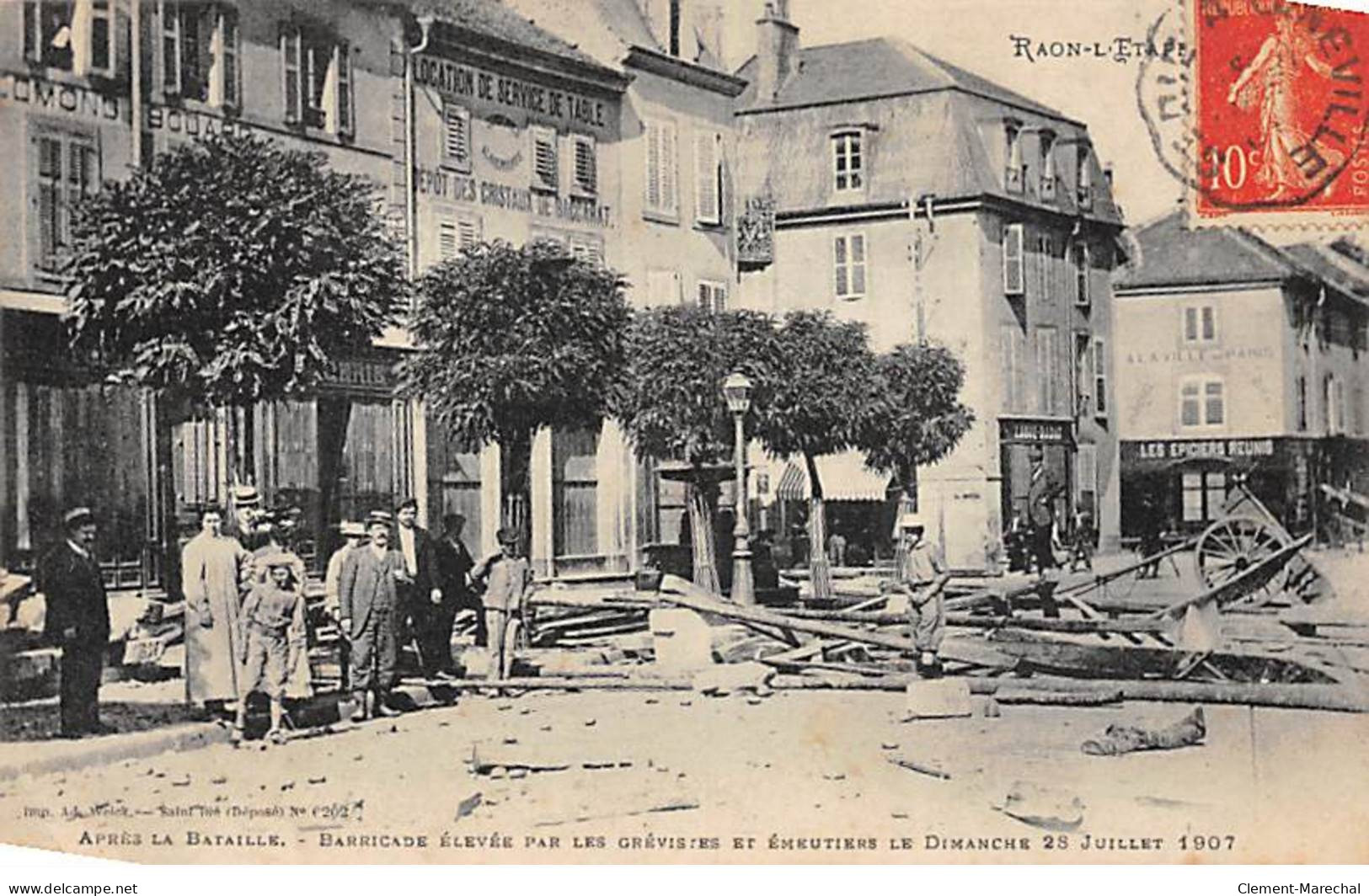 RAON L'ETAPE - Après La Bataille - Barricade élevée Par Les Grévistes Et Emeutiers 1907 - Très Bon état - Raon L'Etape