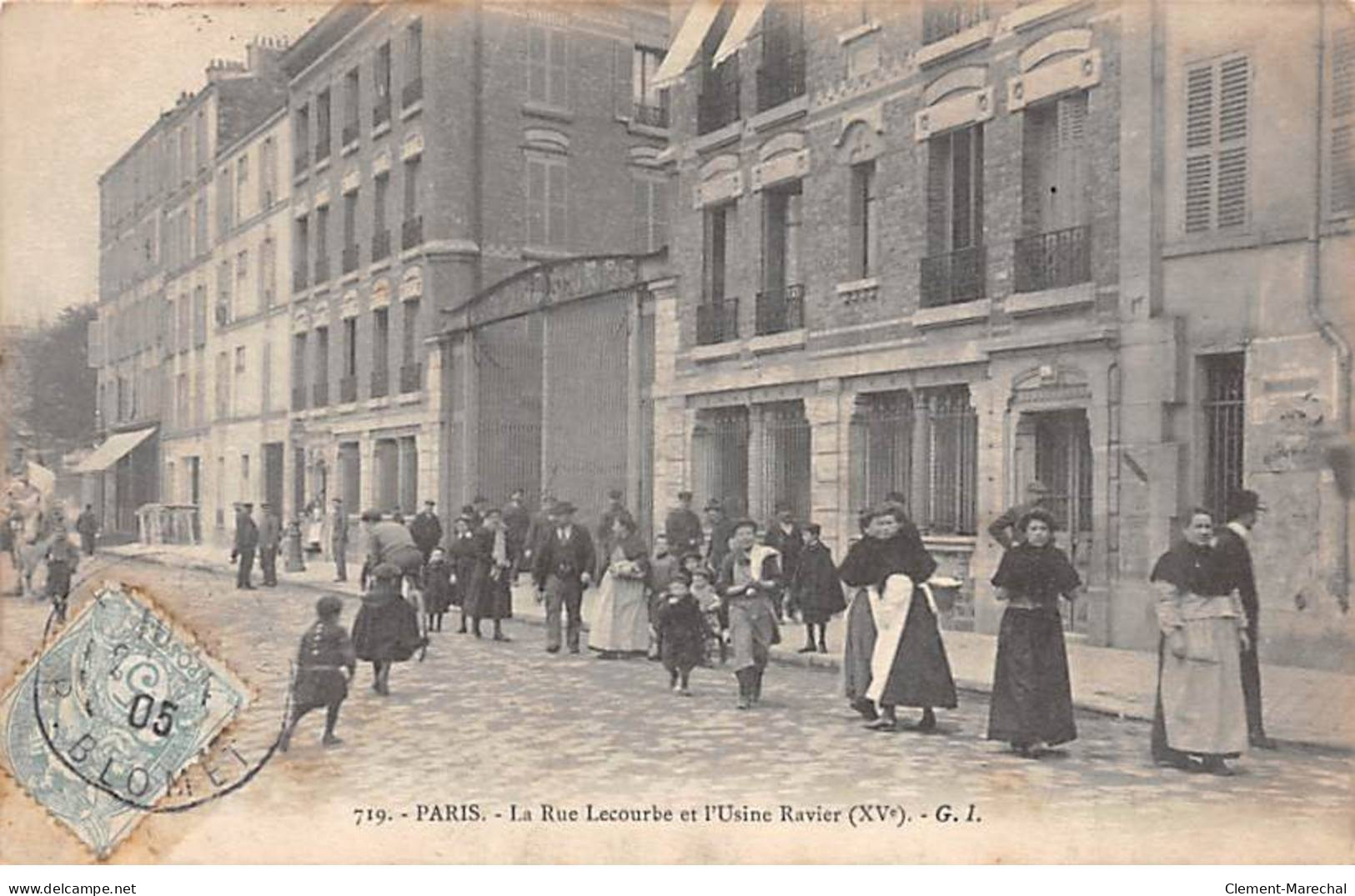 PARIS - La Rue Lecourbe Et L'Usine Ravier - Très Bon état - Paris (15)