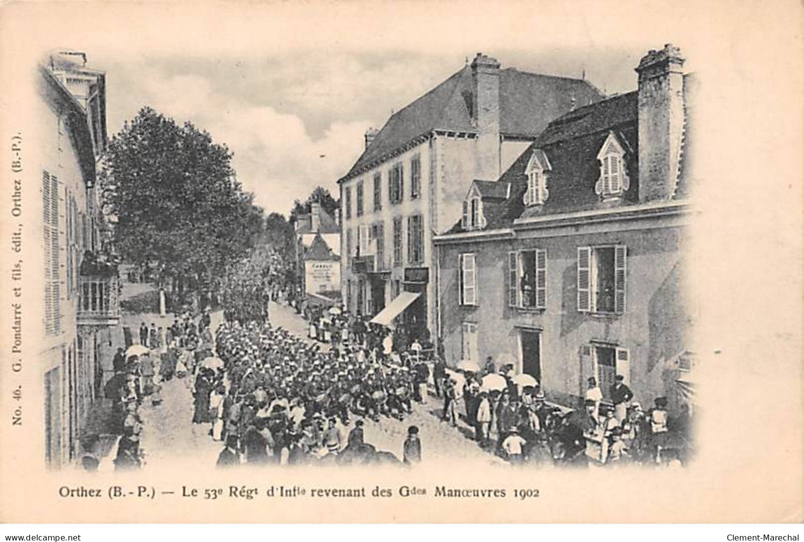 ORTHEZ - Le 53e Régiment D'Infanterie Des Grandes Manoeuvres 1902 - Très Bon état - Orthez