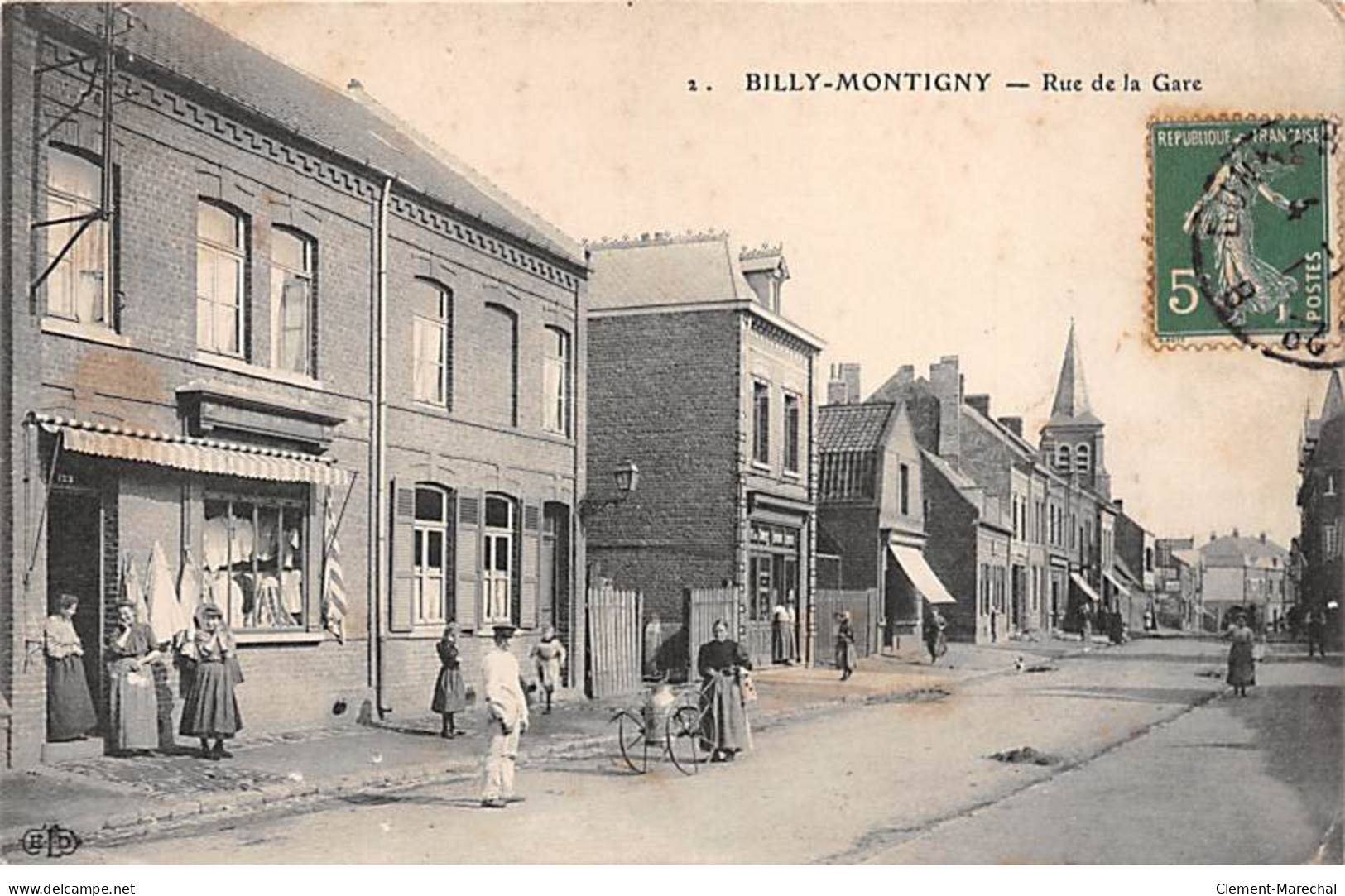 BILLY MONTIGNY - Rue De La Gare - Très Bon état - Autres & Non Classés
