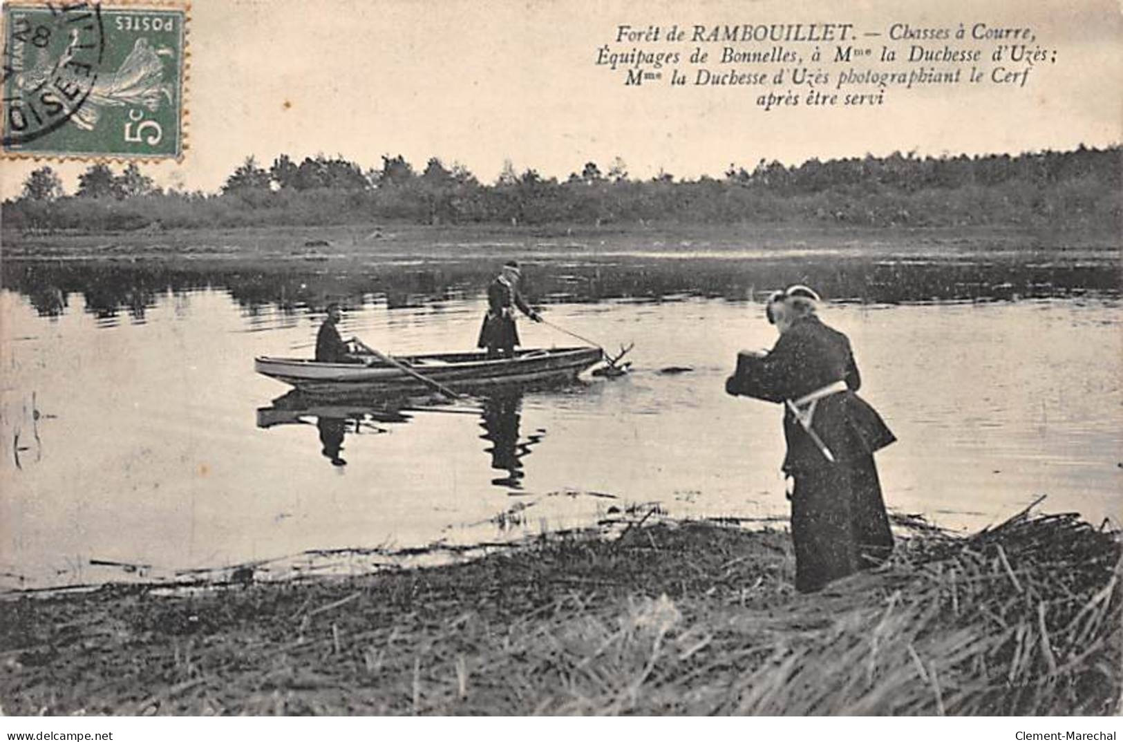 Forêt De RAMBOUILLET - Chasses à Courre - Equipages De Bonnelles - Mme La Duchesse D'Uzès Photographiant - Très Bon état - Rambouillet