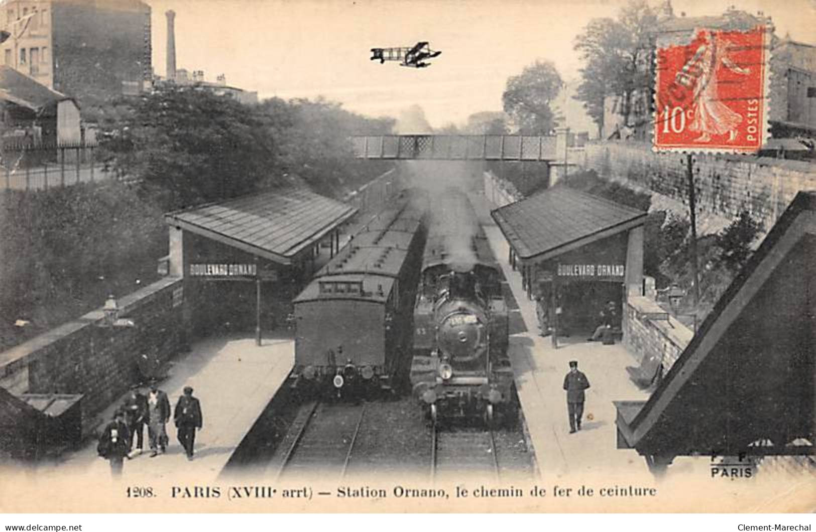 PARIS - Station Ornano - Le Chemin De Fer De Ceinture - Très Bon état - Arrondissement: 18