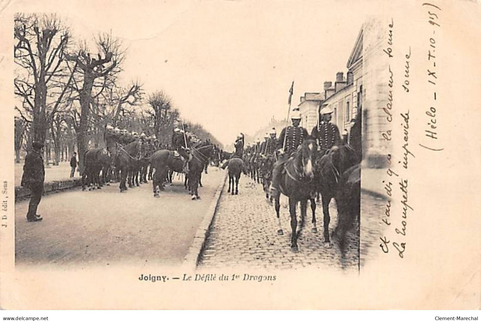 JOIGNY - Le Défilé Du 1er Dragons - état - Joigny