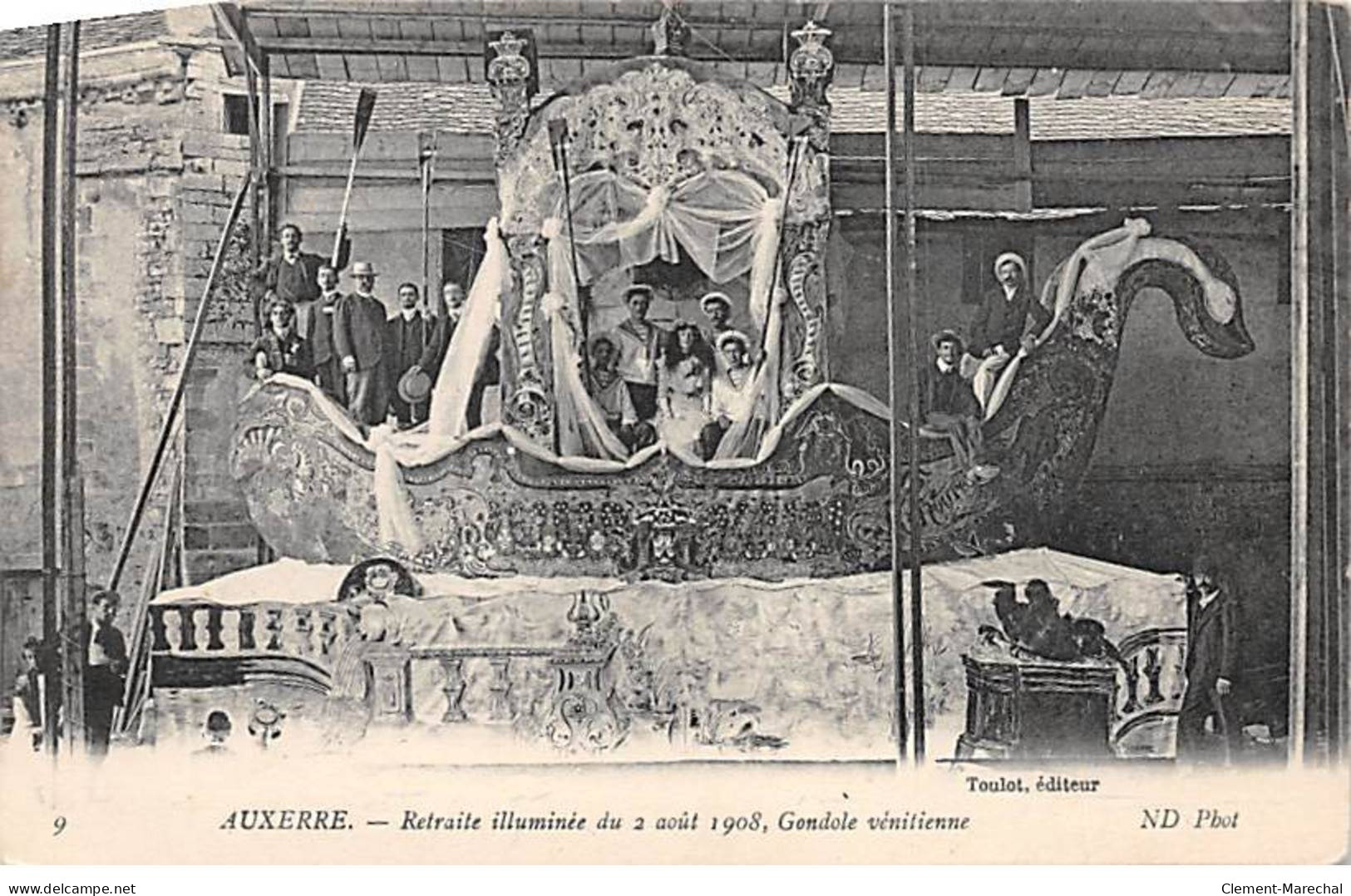 AUXERRE - Retraite Illuminée Du 2 Août 1908 - Gondole Vénitienne - Très Bon état - Auxerre