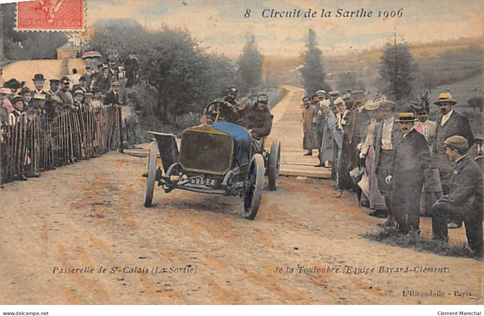 Circuit De La Sarthe 1906 - Passerelle De SAINT CALAIS - Equipe Bayard Clément - Très Bon état - Otros & Sin Clasificación