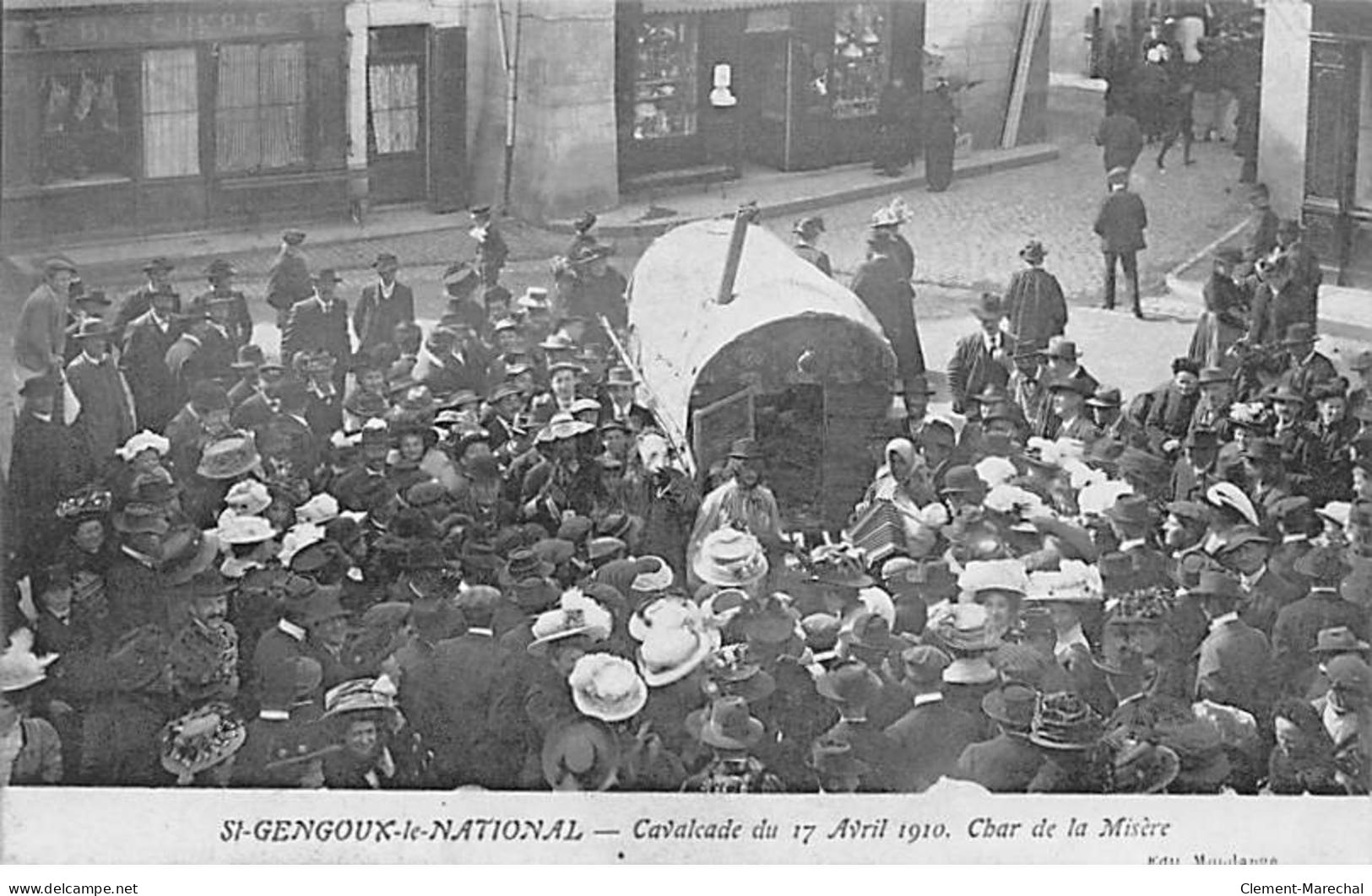 SAINT GENGOUX LE NATIONAL - Cavalcade Du 17 Avril 1910 - Char De La Misère - Très Bon état - Autres & Non Classés