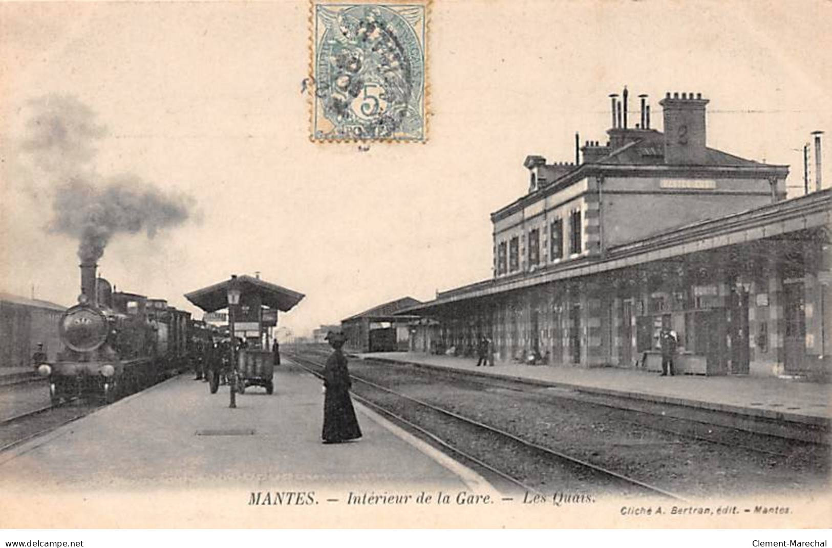 MANTES - Intérieur De La Gare - Les Quais - Très Bon état - Mantes La Ville