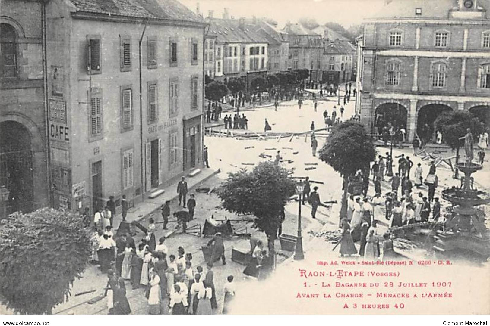 RAON L'ETAPE - La Bagarre Du 28 Juillet 1907 - Avant La Charge - Menaces à L'Armée - Très Bon état - Raon L'Etape