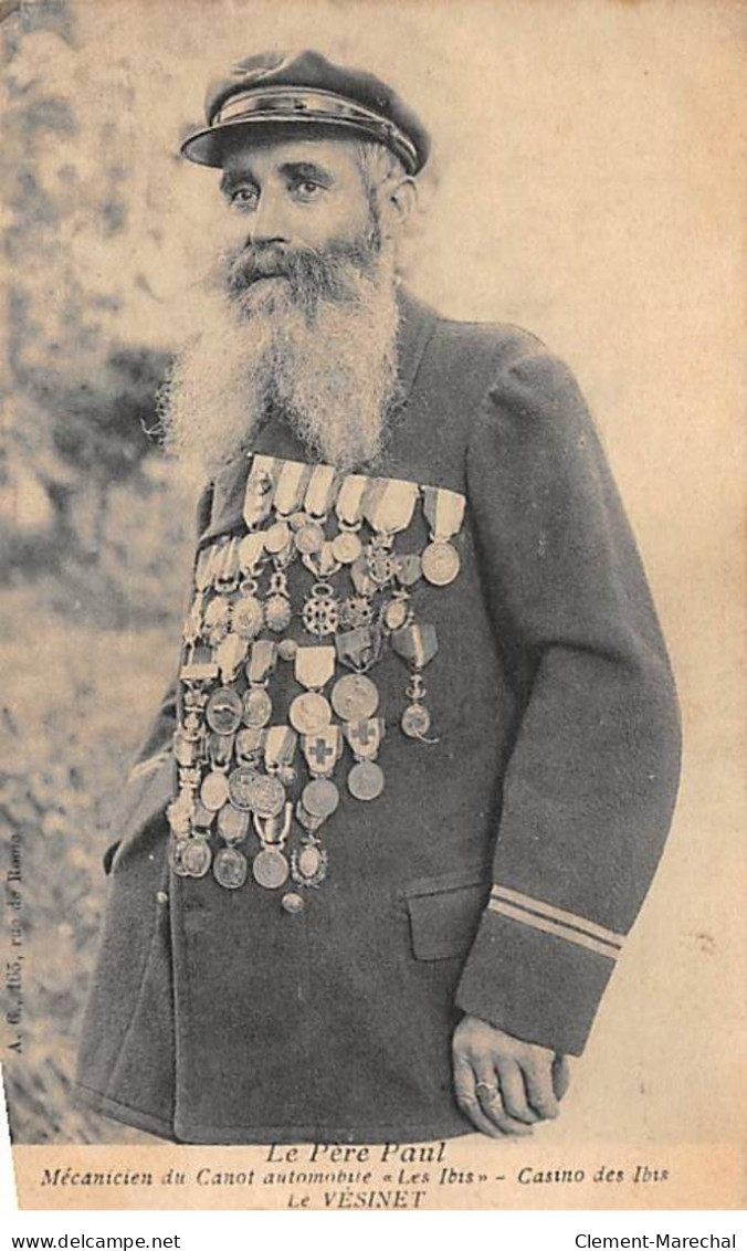 LE VESINET - Le Père Paul - Mécanicien Du Canot Automobile " Les Ibis " - Casino Des Ibis - Très Bon état - Le Vésinet