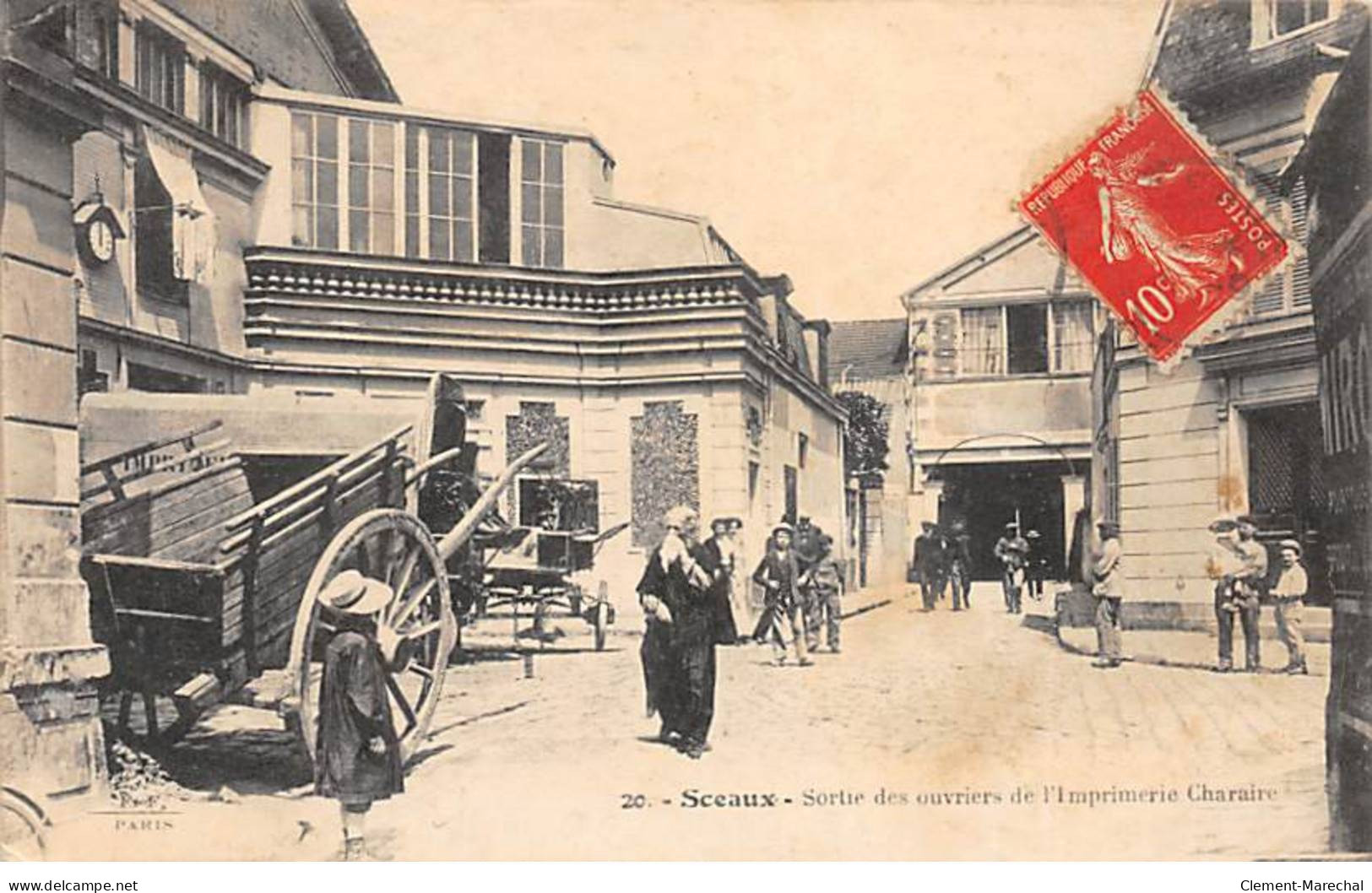 SCEAUX - Sortie Des Ouvriers De L'Imprimerie Charaire - état - Sceaux