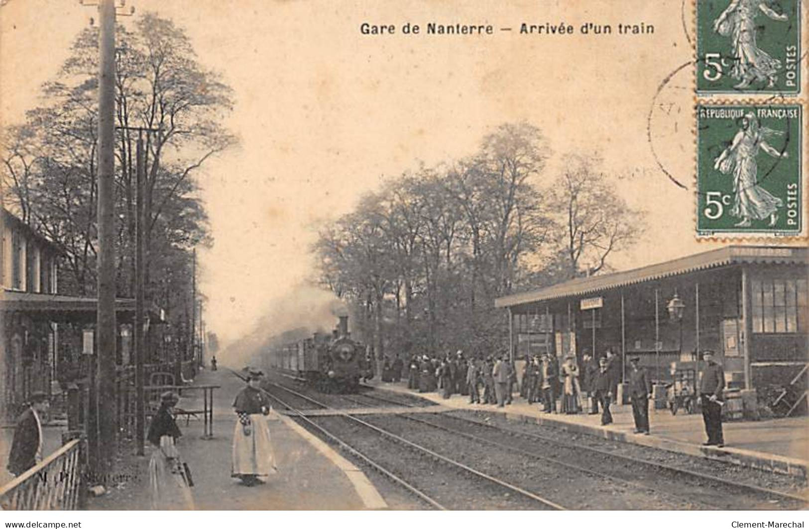 Gare De NANTERRE - Arrivée D'un Train - Très Bon état - Nanterre