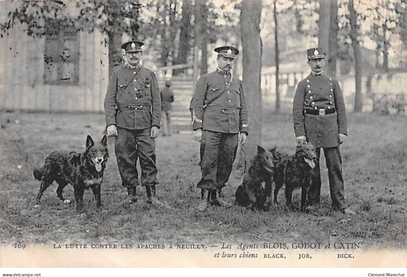 La Lutte Contre Les Apaches à NEUILLY - Les Agents BLOIS, GODOT Et CATIN Et Leurs Chiens - état - Neuilly Sur Seine