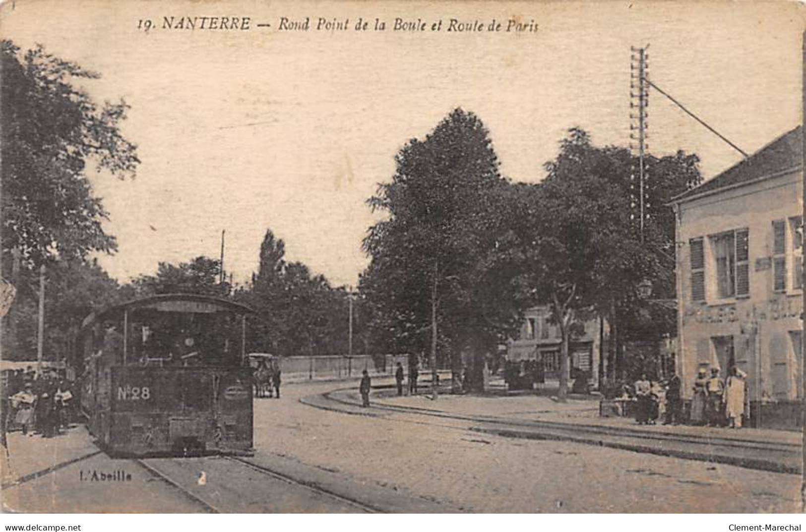 NANTERRE - Rond Point De La Boule Et Route De Paris - état - Nanterre